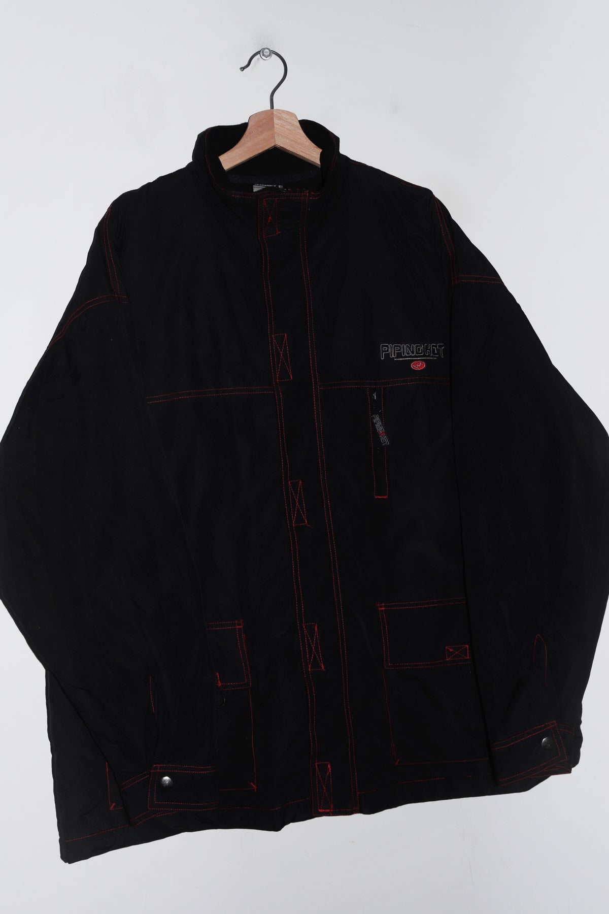 Vintage Piping Hot Surfwear Embroidered Logo Thick Outerwear Jacket (L-XL)