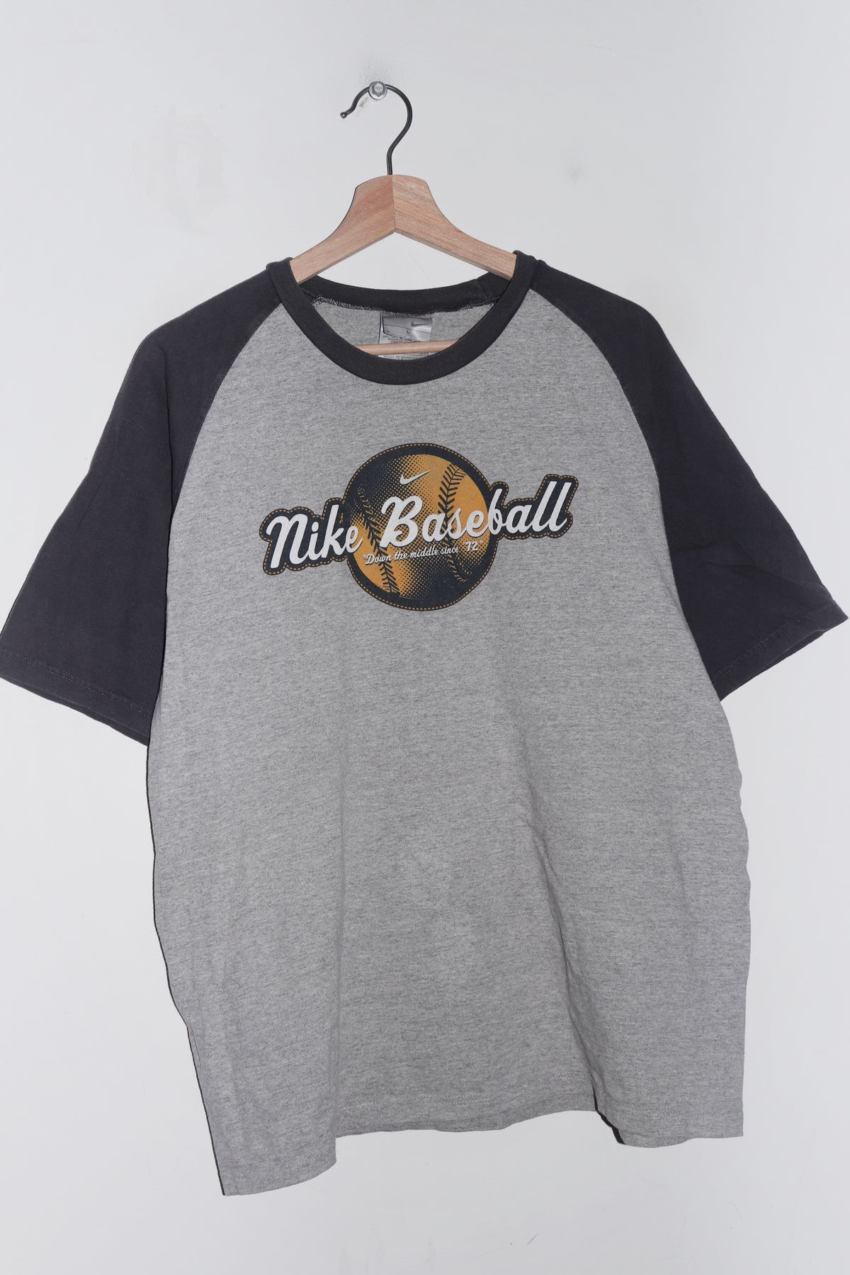 Vintage Nike Baseball Centre Swoosh Graphic Tee (M-L)