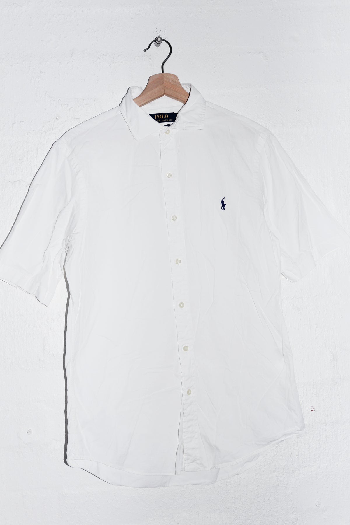 Polo Ralph Lauren Embroidered Logo White Short Sleeve Shirt (M)