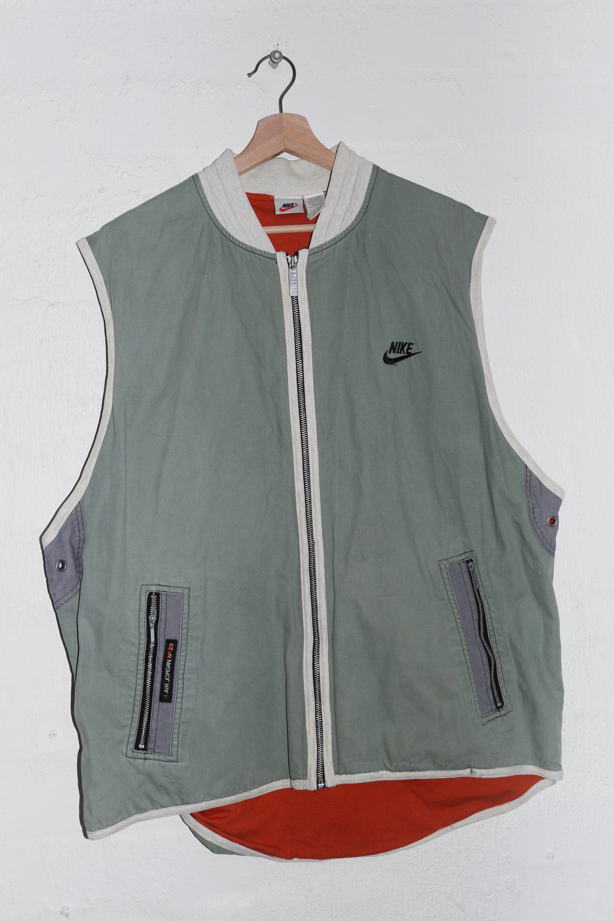 Vintage 90s Nike Air Jordan 23 Graphic Thick Canvas Vest (Rare) (L-XL)