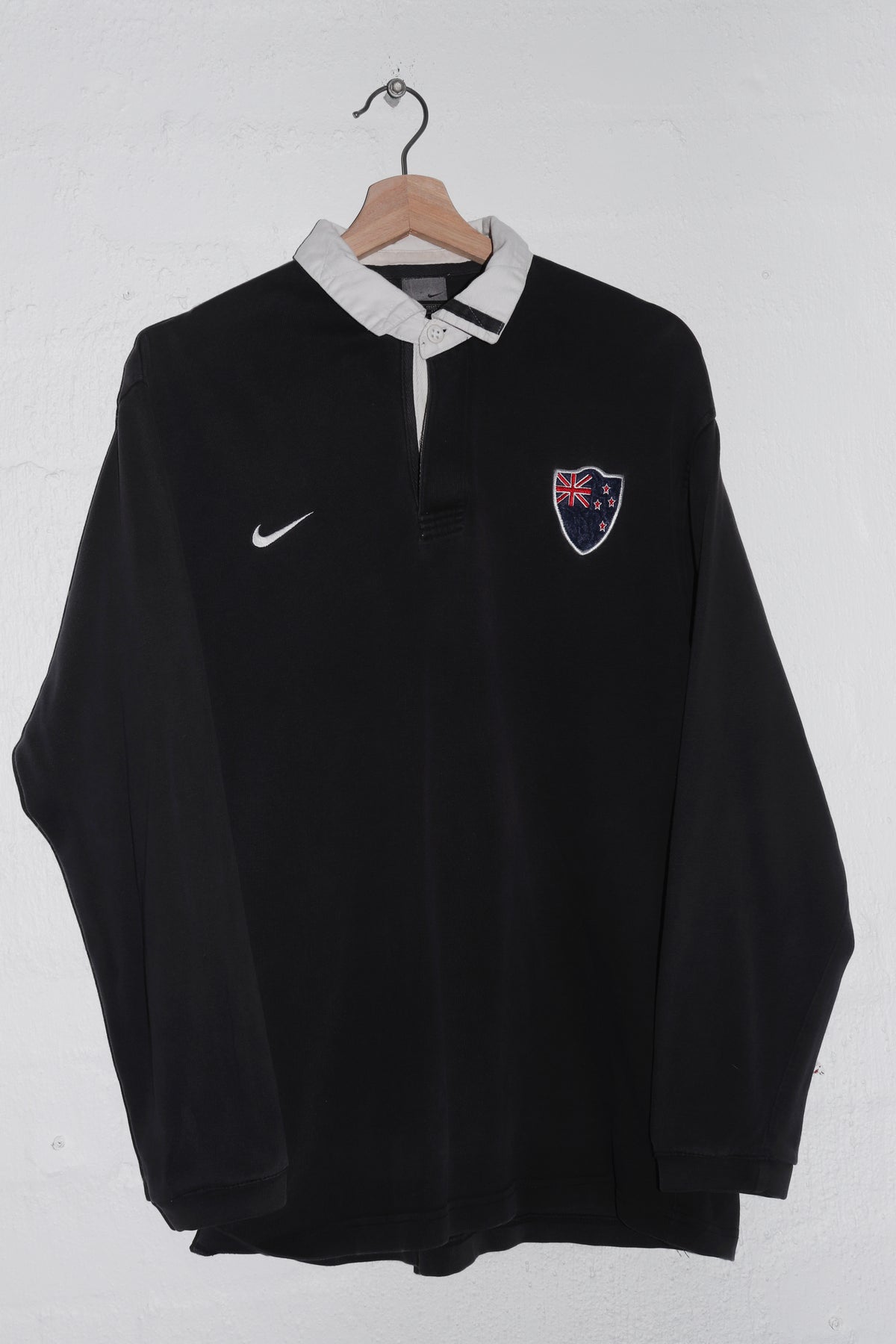 Vintage Nike New Zealand Rugby Thick Long Sleeve Jersey (Rare) (M)