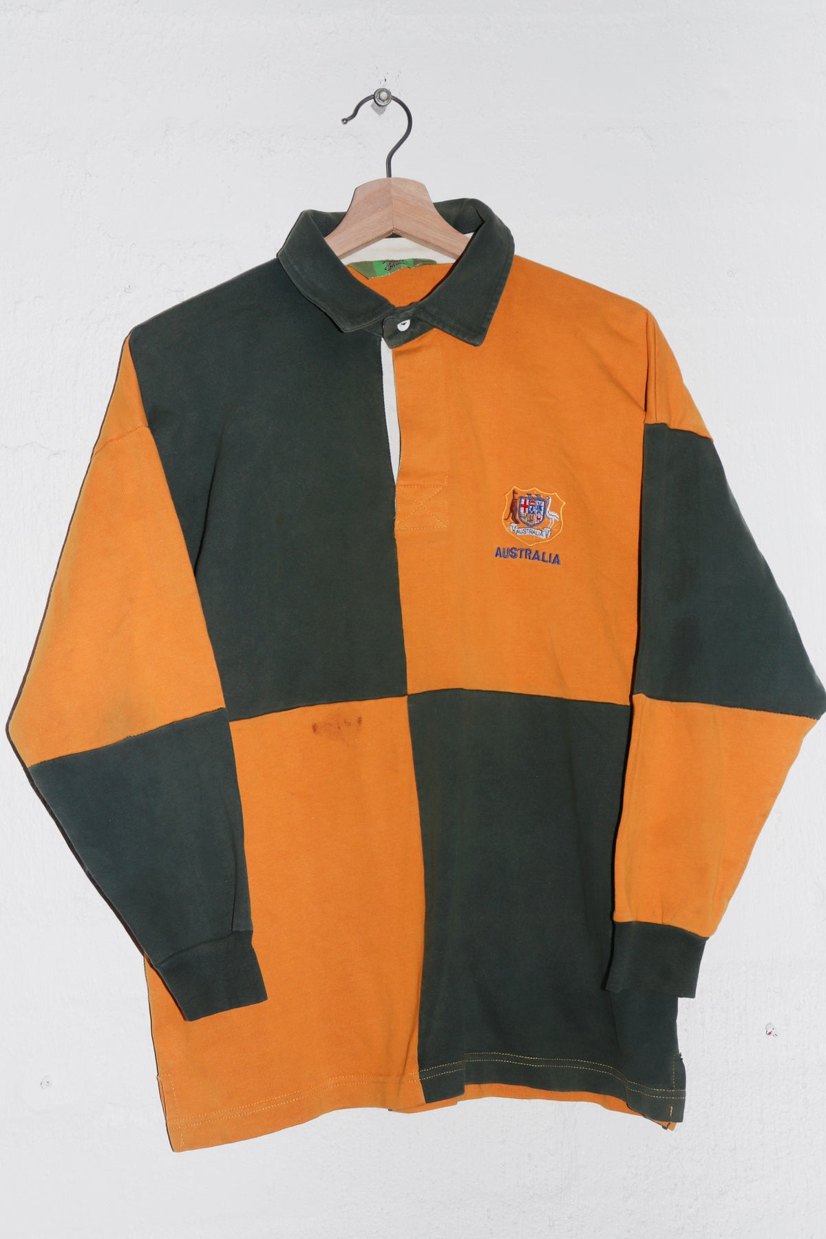 Vintage Australia Wallabies Rugby Thick Long Sleeve Polo Jumper (M)