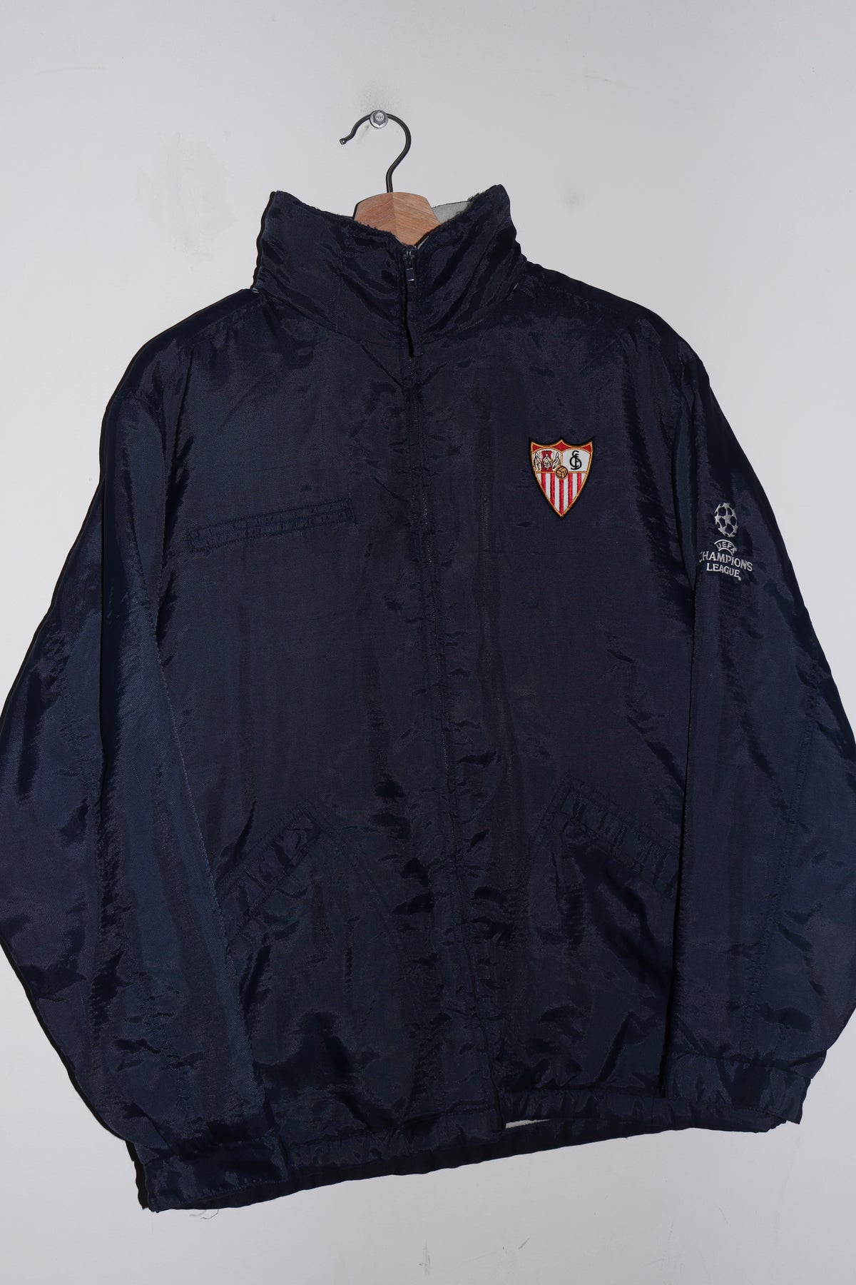 Vintage Champions League Sevilla Football Fleece Lined Thick Jacket (S-M/M)