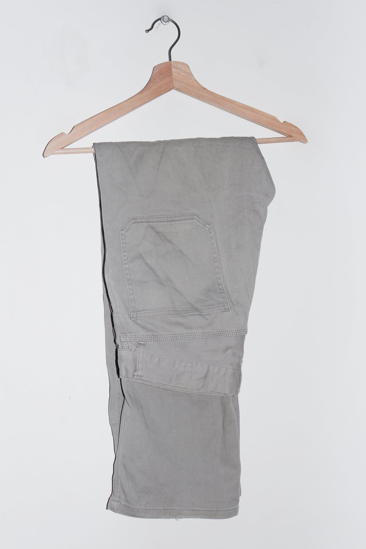 Issey Miyake CABANE de ZUCCa Light Grey Canvas Pants (30)