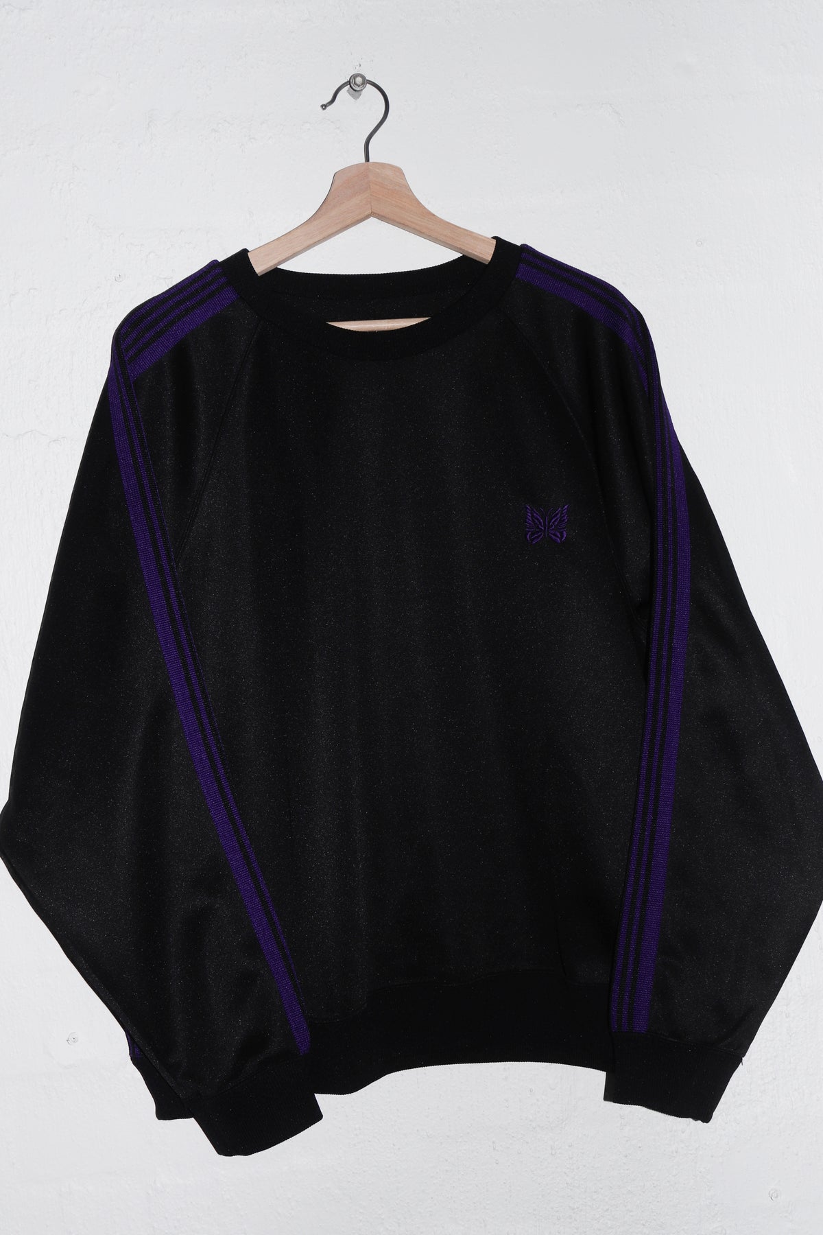 Needles Japan Logo Poly Smooth Black Jumper (Rare) (L)