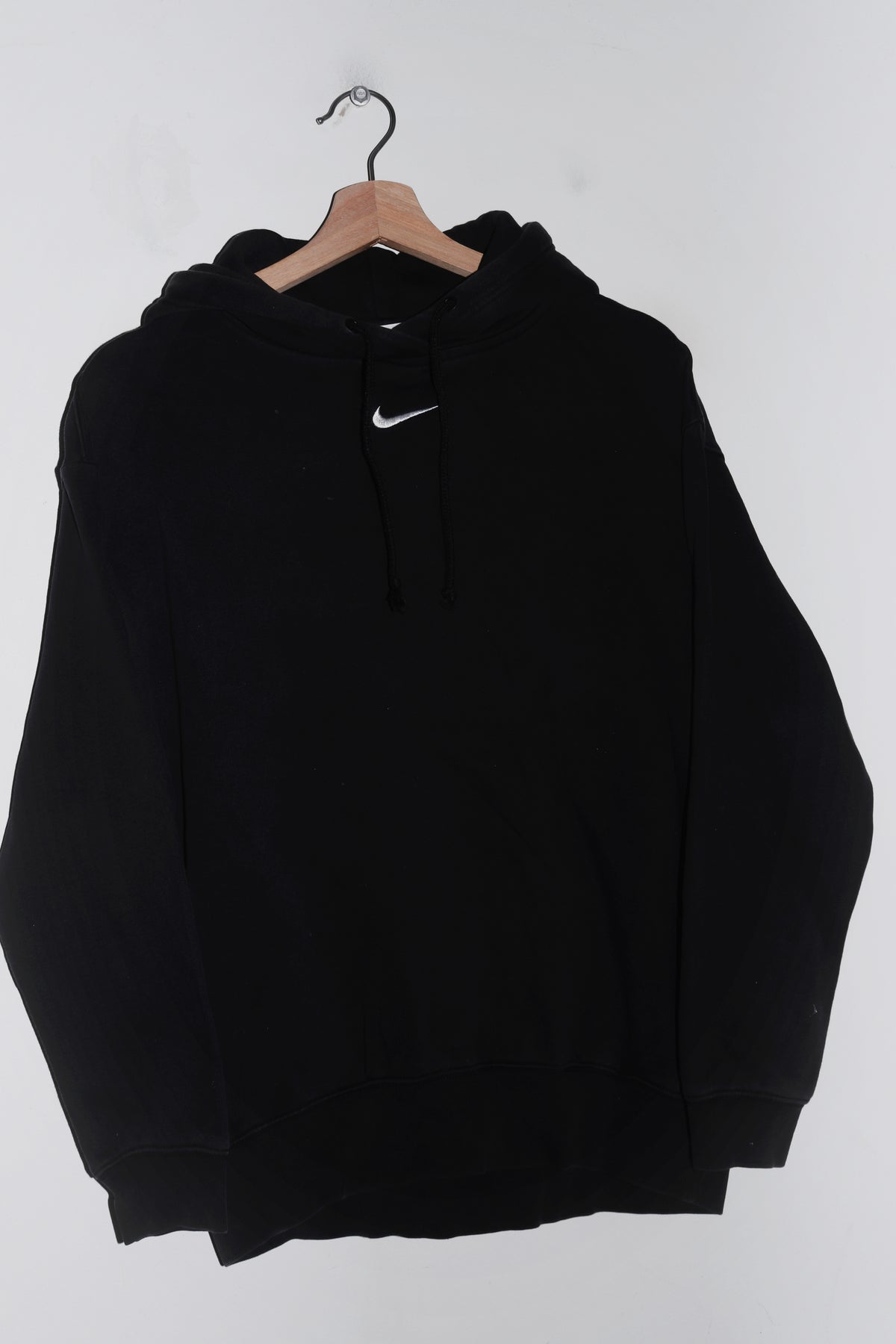 Nike Embroidered Centre Swoosh Black Hoodie (M)