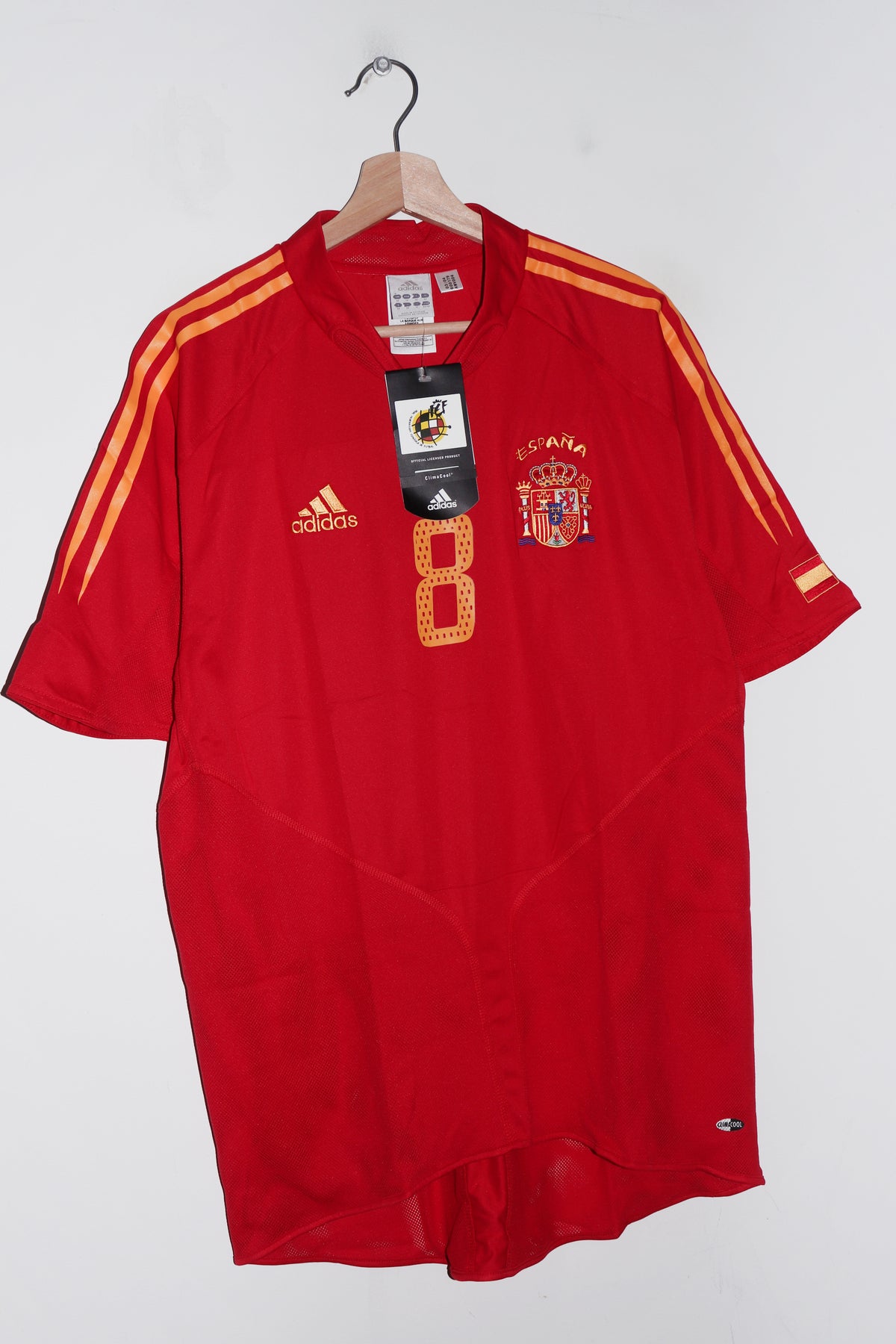 (DEADSTOCK) 2004 Euros Adidas Spain Home Kit Jersey (M)