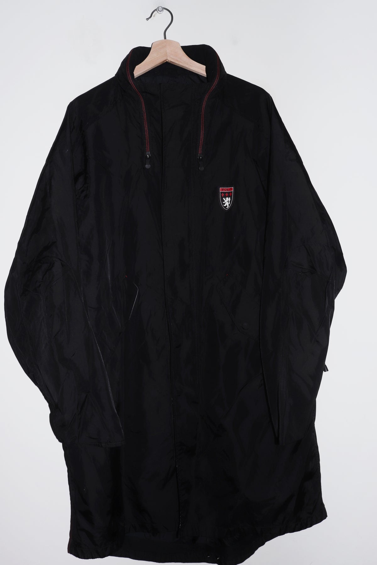 Vintage Polo Sport Rubber Logo Outerwear Black Expedition Coat (Rare) (L)