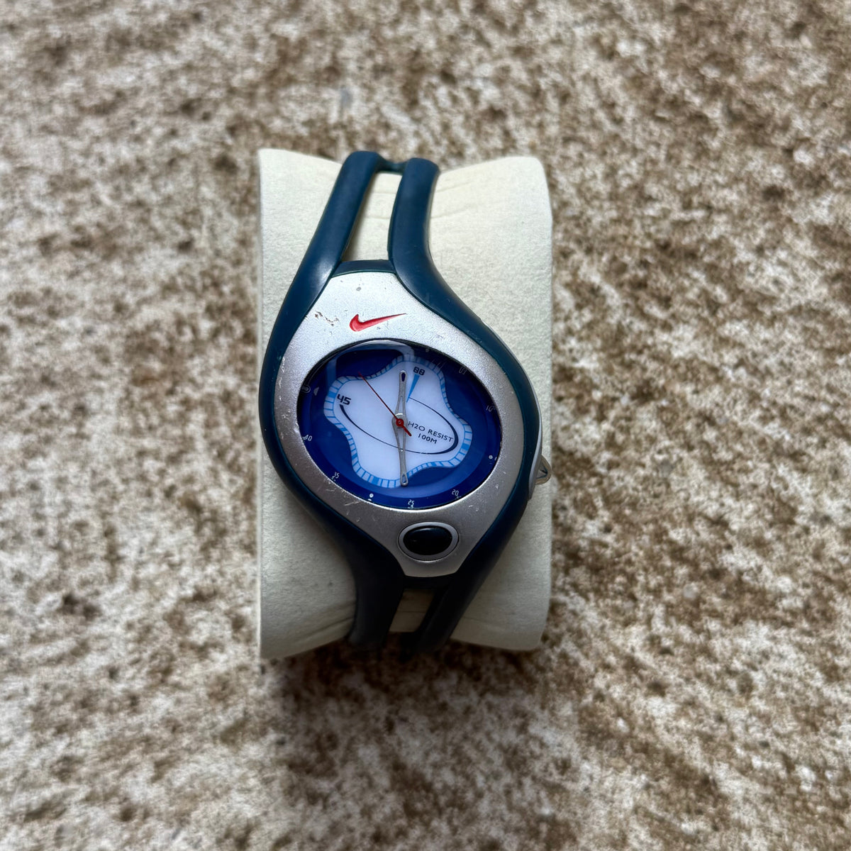 Vintage Nike Football Triax Fly Blue Quartz Watch