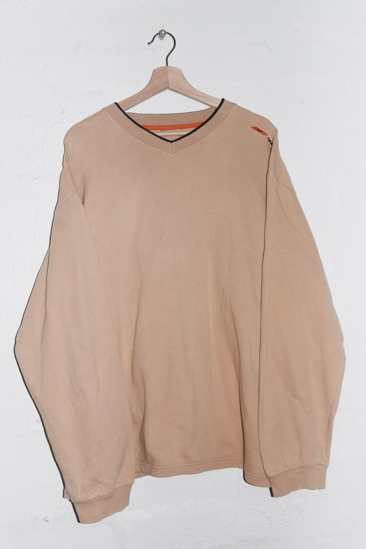 Vintage Reebok Embroidered Logo Sand Sweatshirt (XL)