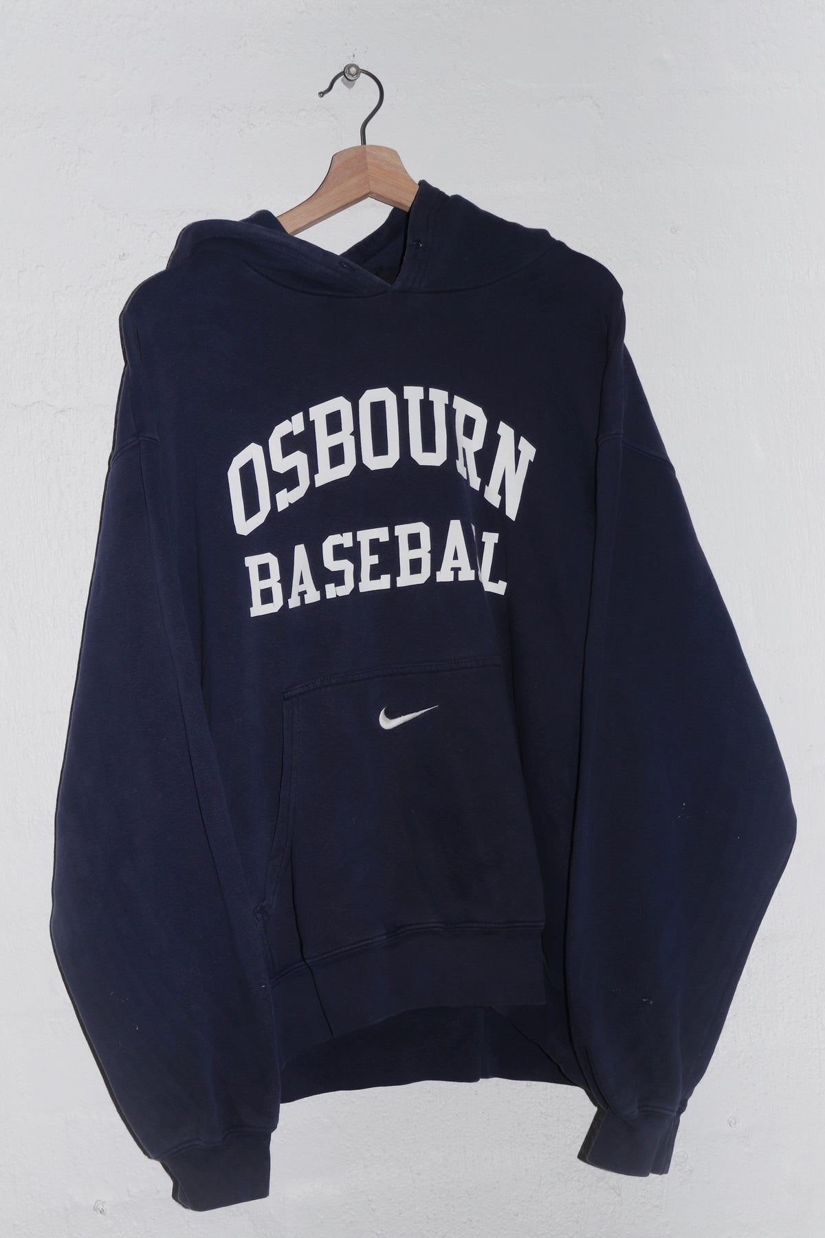 Vintage Nike College Baseball Centre Swoosh Hoodie (Rare) (XL)