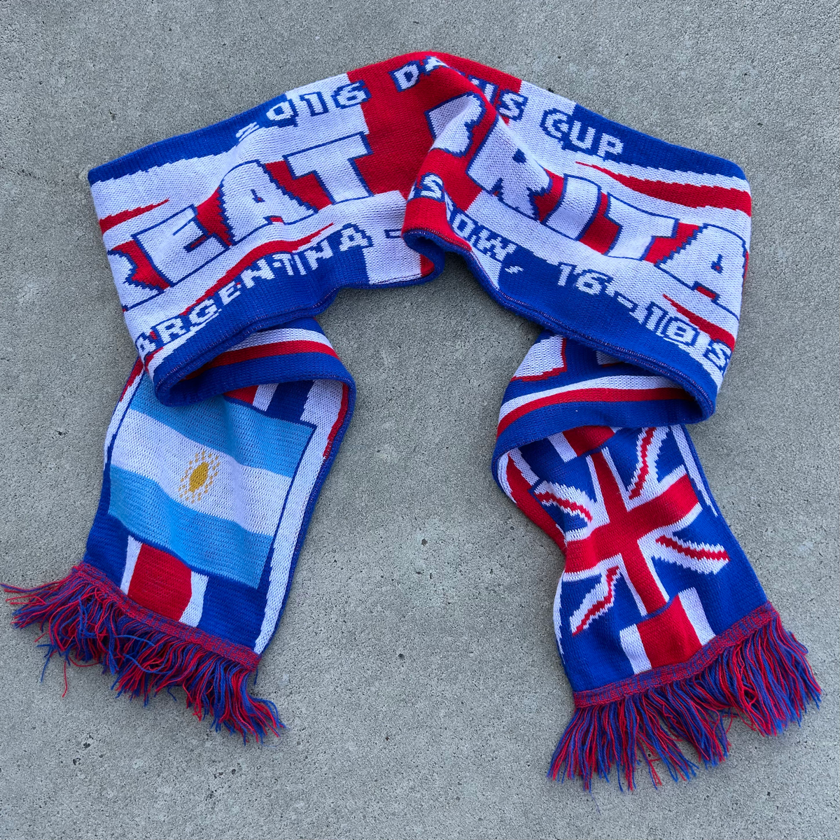 2015 Davis Cup Tennis Britain Argentina Supporter Scarf