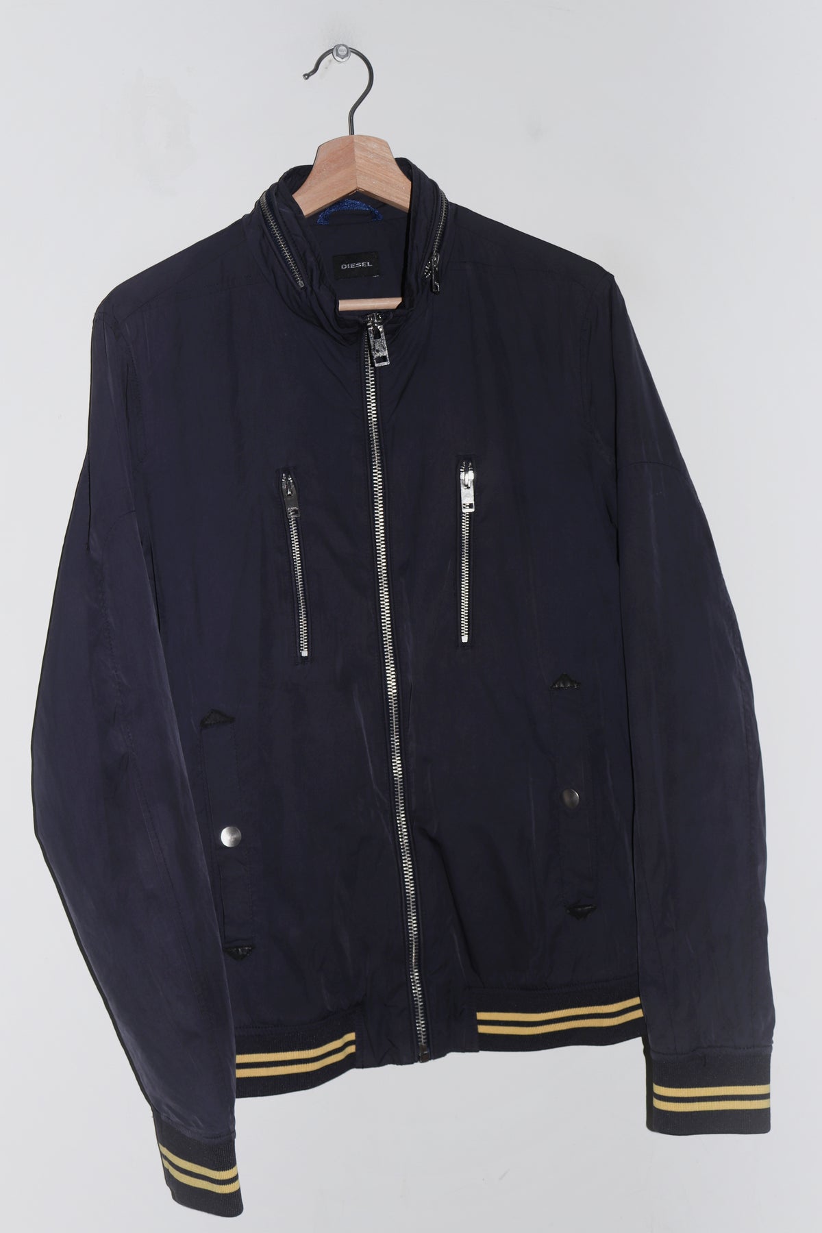 Old School Diesel Zipper Detail Navy Outerwear Riders Jacket (M)
