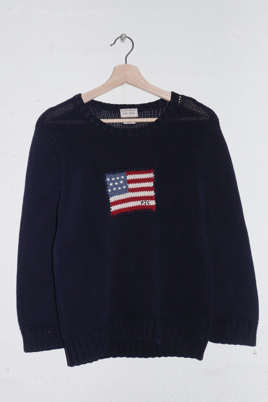 Polo Ralph Lauren USA Flag Thick Knitted Heavyweight Sweater (Rare) (S/S-M)