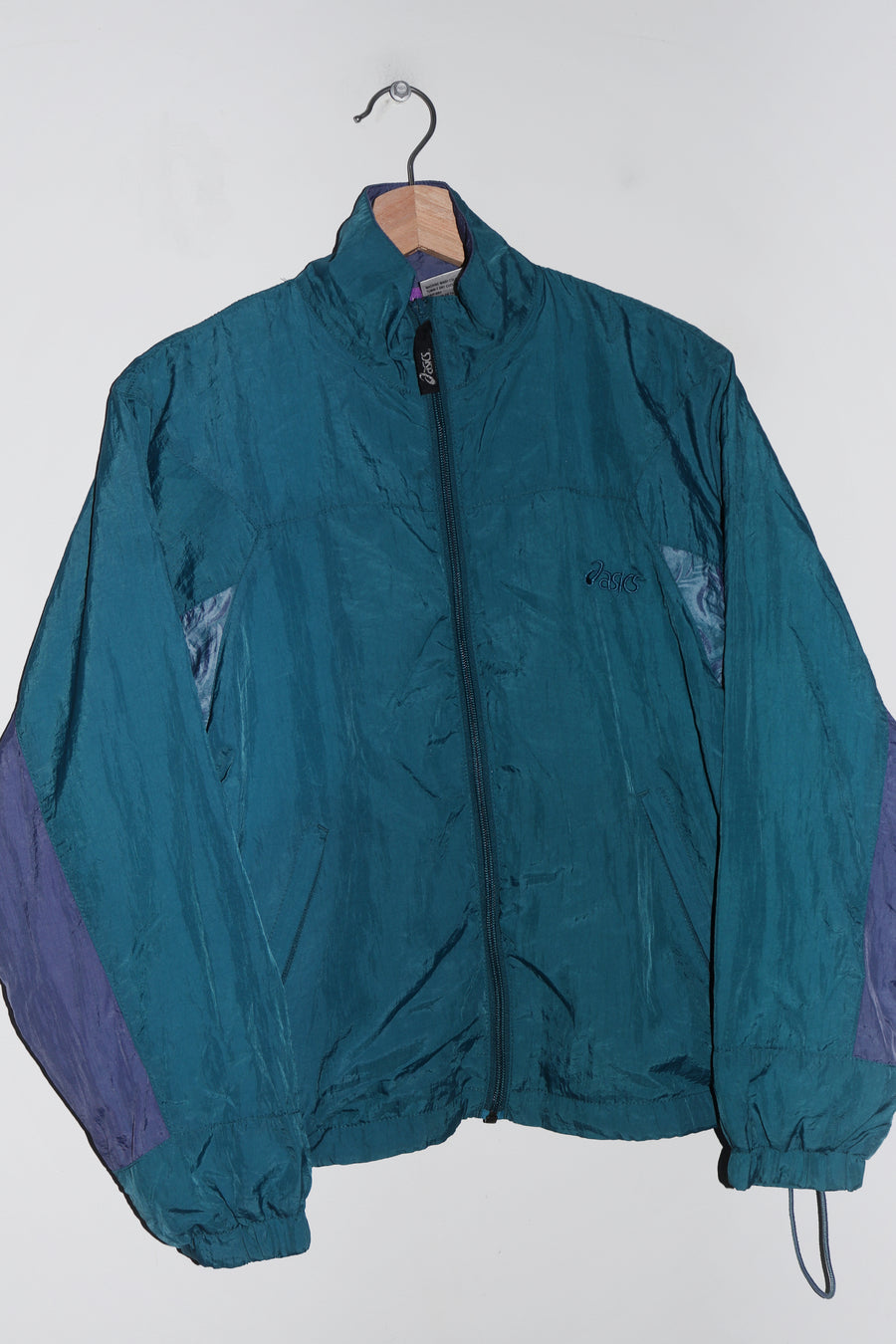 Vintage Asics Embroidered Logo Teal Track Jacket (M)