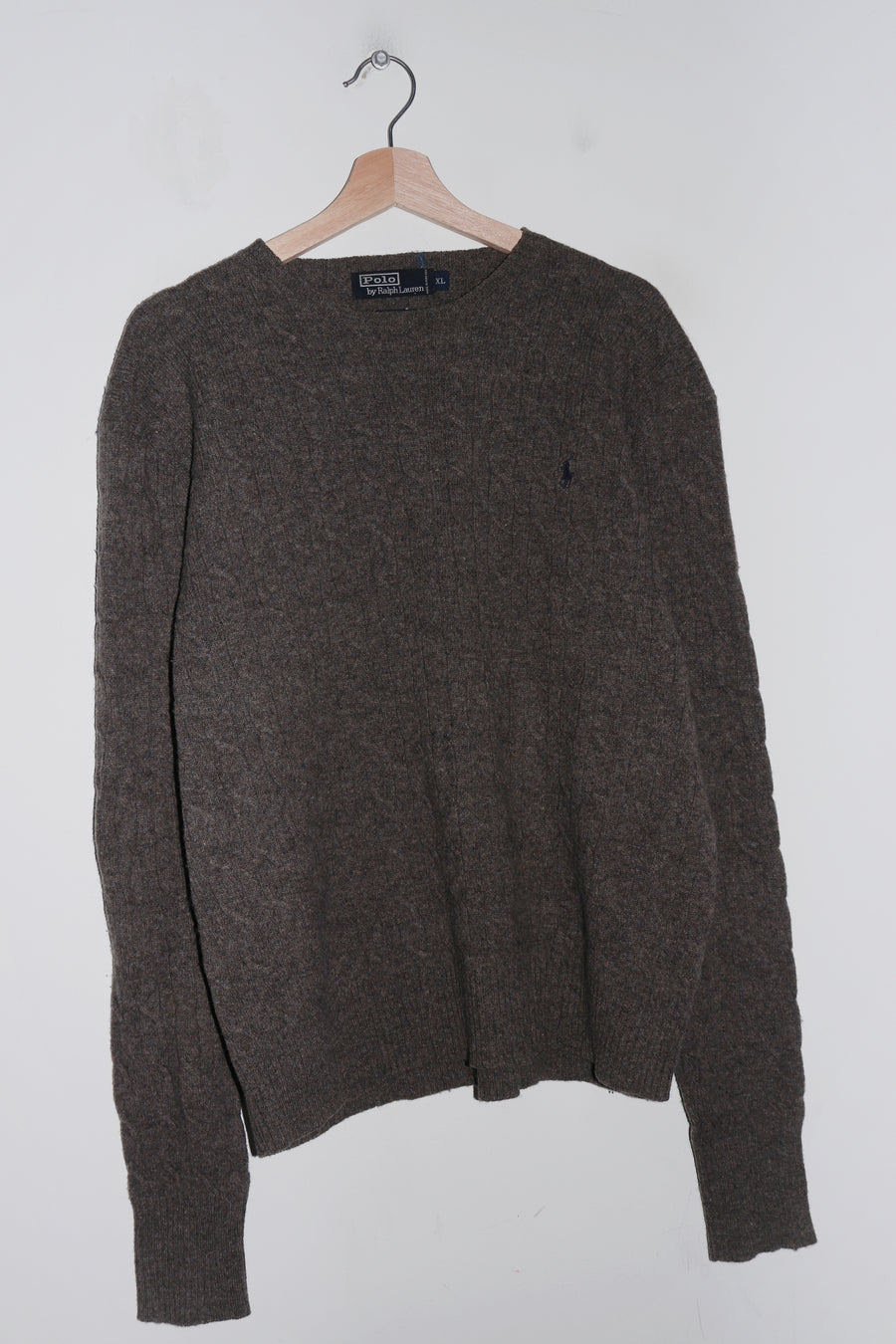 Polo Ralph Lauren Embroidered Logo Dark Grey Knitted Sweater (L)