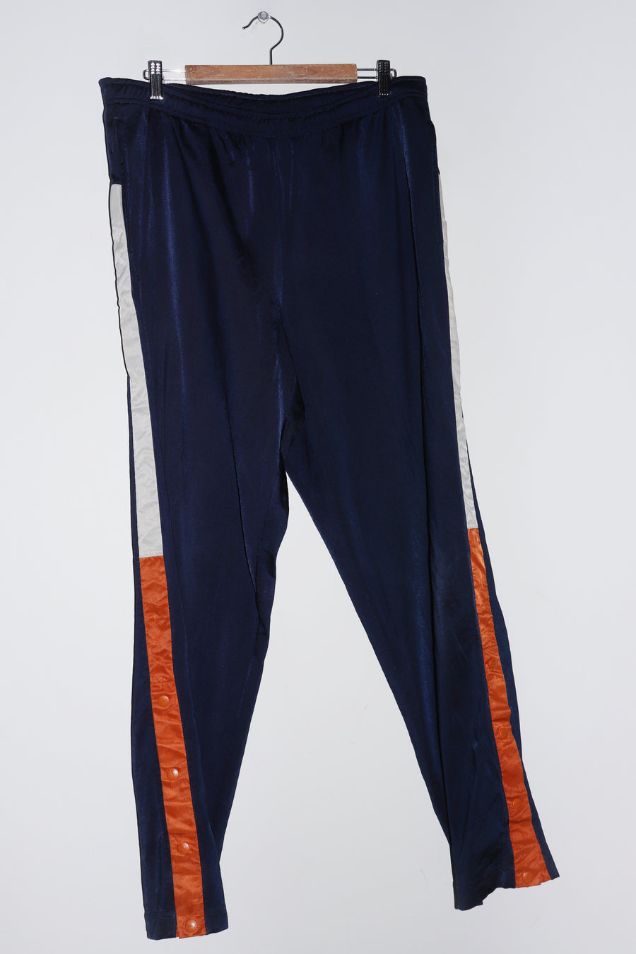 Vintage 90s Nike Embroidered Mini Swoosh Navy Track Pants (34-36)