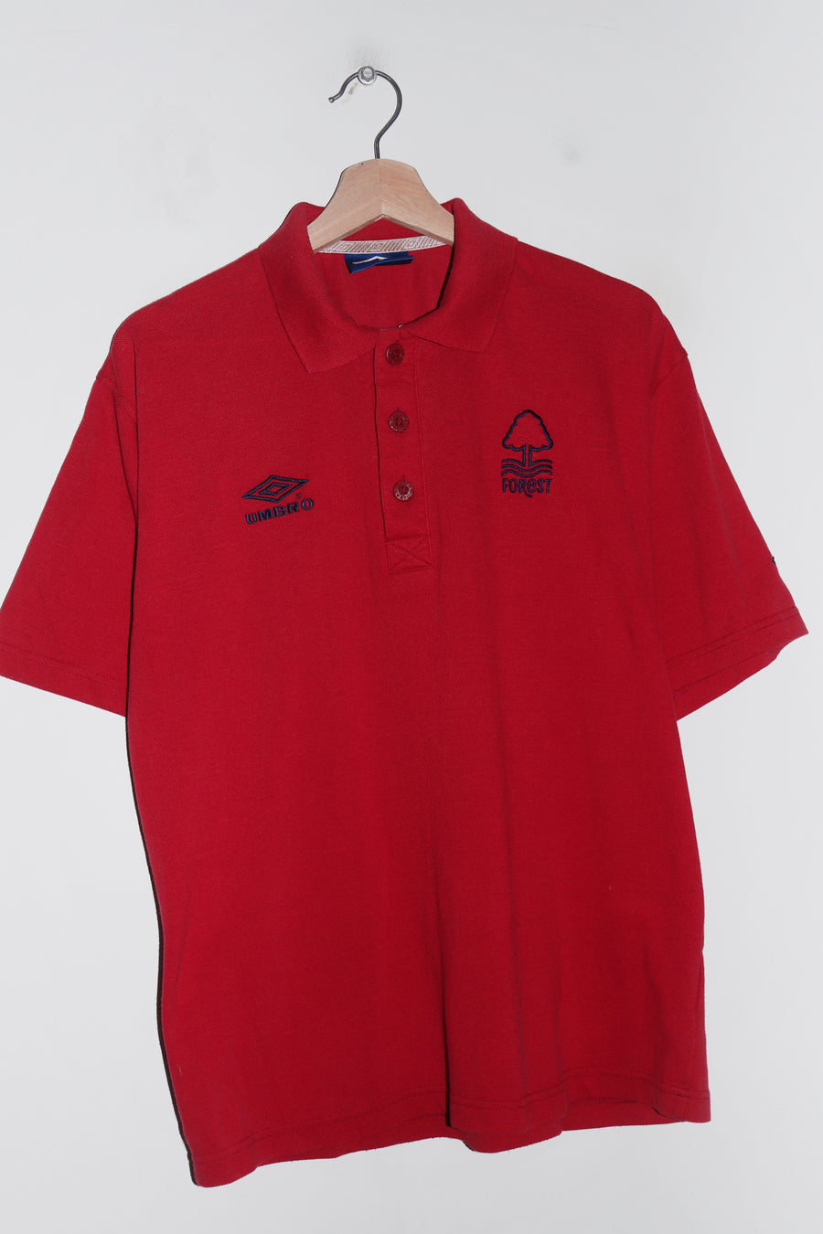 Vintage 90s Umbro Nottingham Forest Football Thick Training Polo (M)
