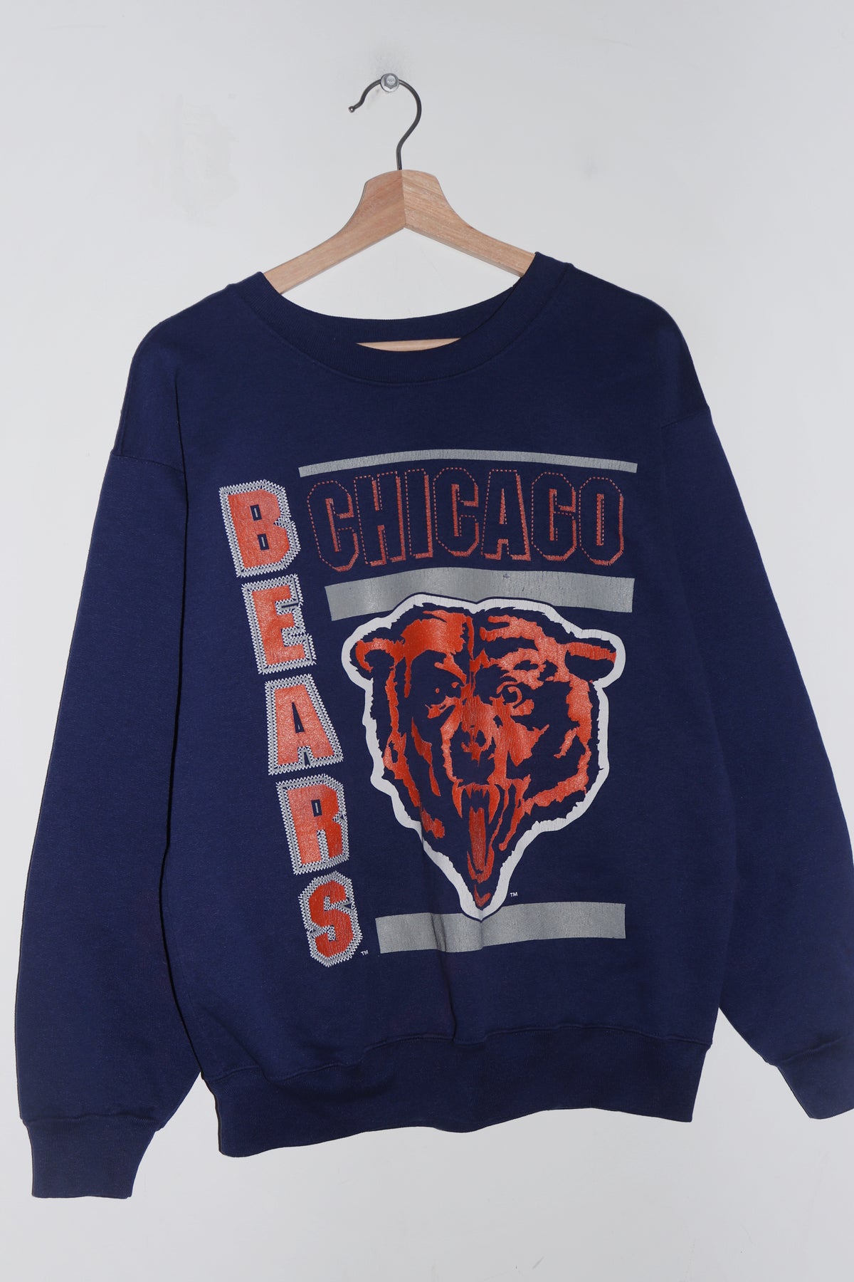 Vintage 90s Chicago Bears Navy Graphic Sweatshirt (M)