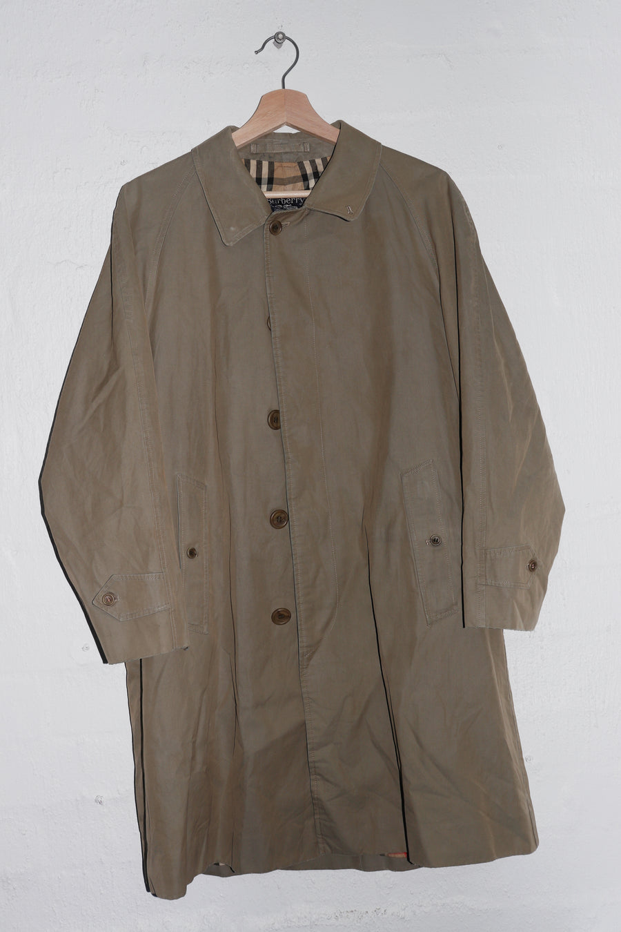 Vintage 80s Made in England Burberrys Nova Check Lined Coat (M)