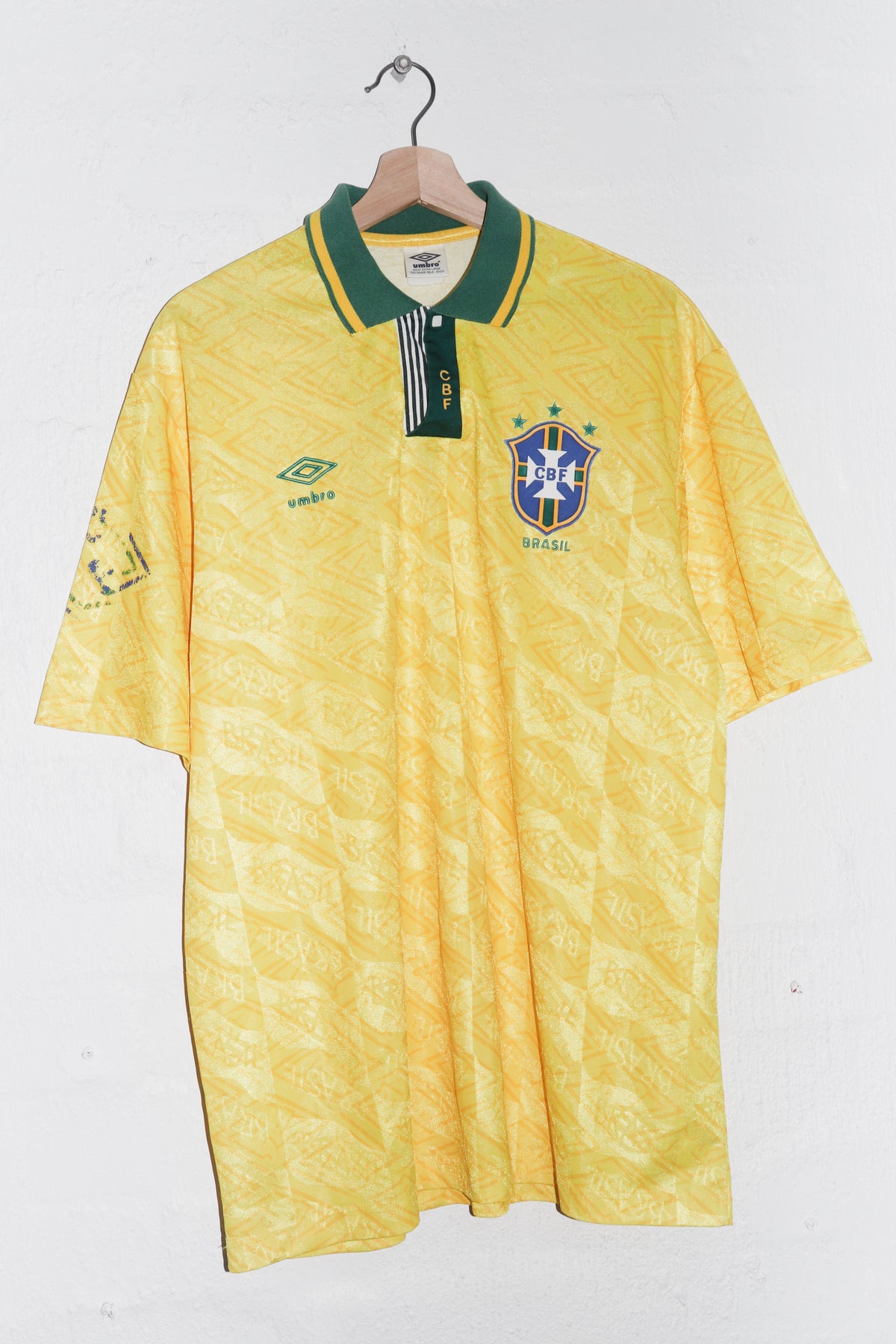 1991-93 Umbro Brazil Home Kit Jersey (Rare) (L-XL)