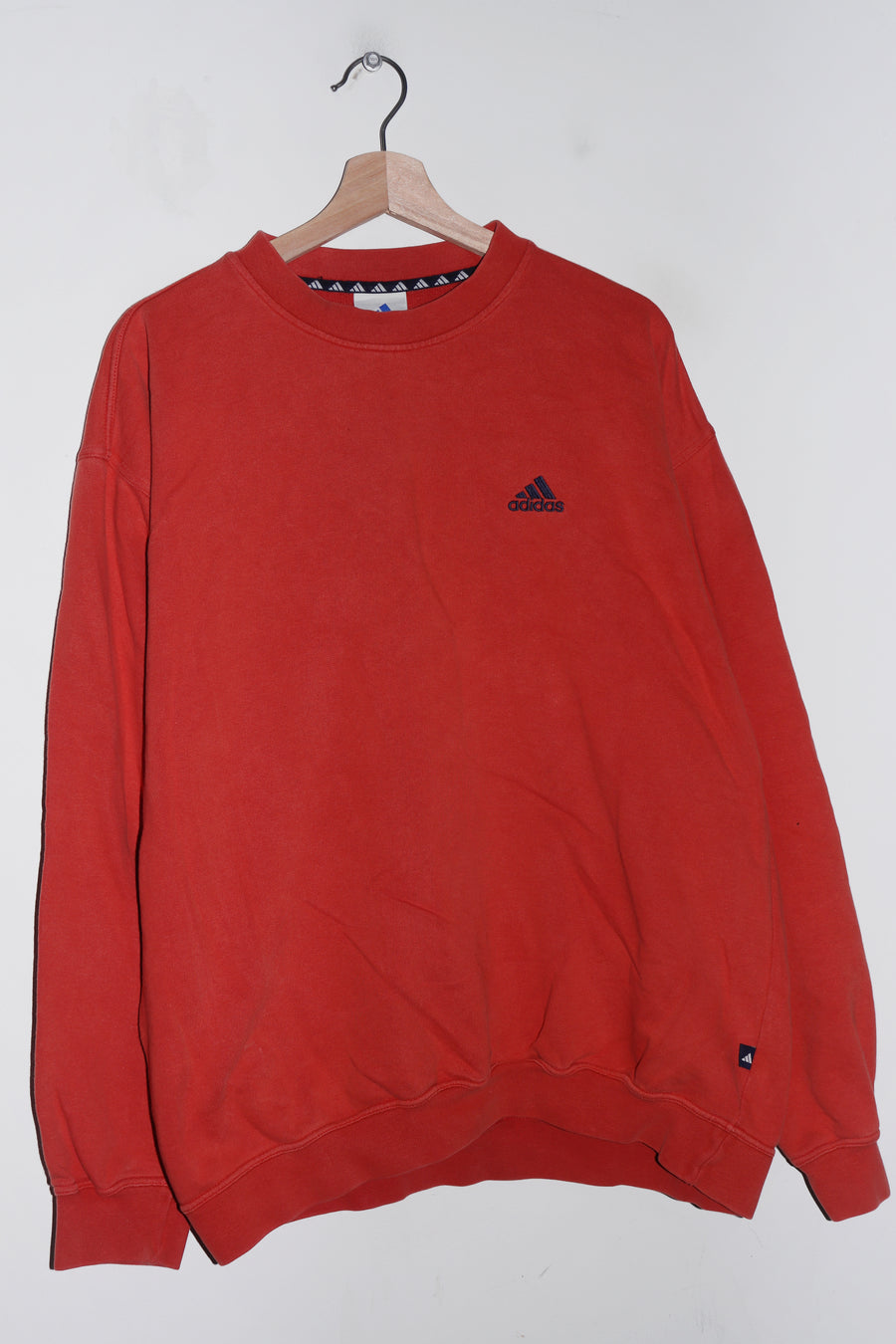Vintage Adidas Embroidered Logo Orange Sweatshirt (2000) (L)