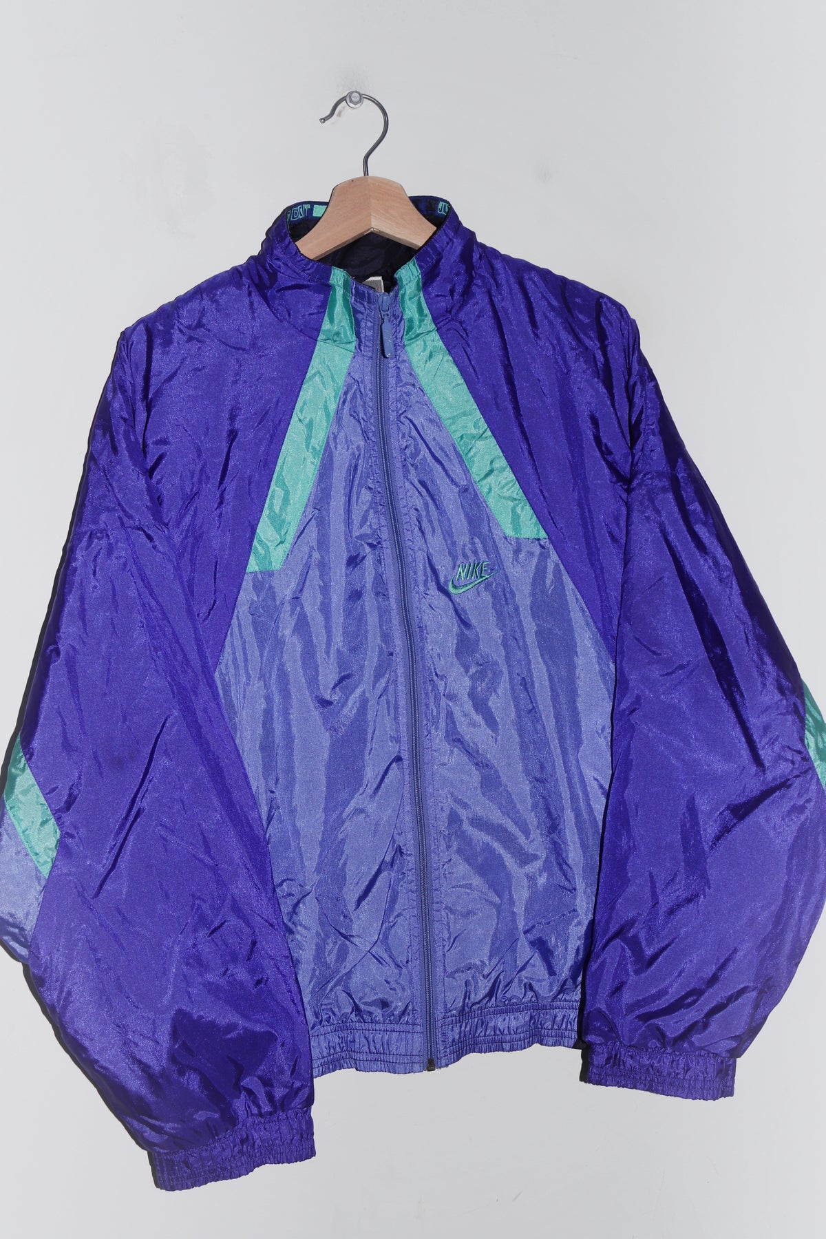 Vintage 90s Nike Embroidered Swoosh Colour Block Track Jacket (M-L)
