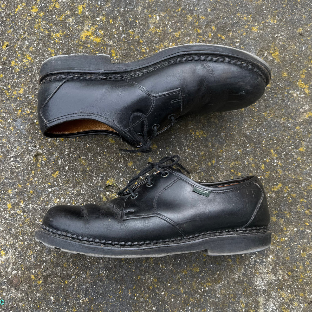 Paraboot Michael Black Leather Derby Shoes (US11)