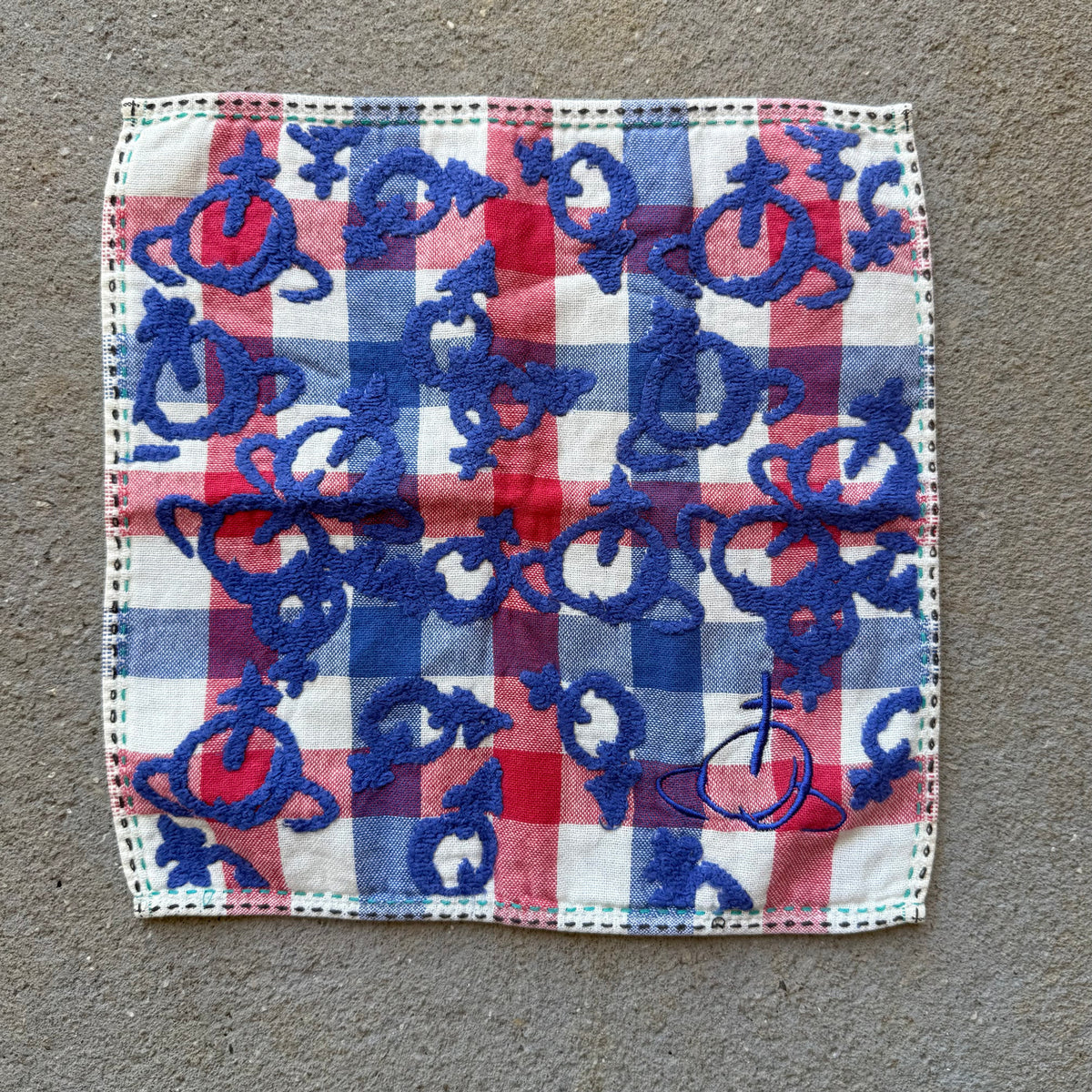 Vivienne Westwood Embroidered Logo Full Print Graphic Face Towel