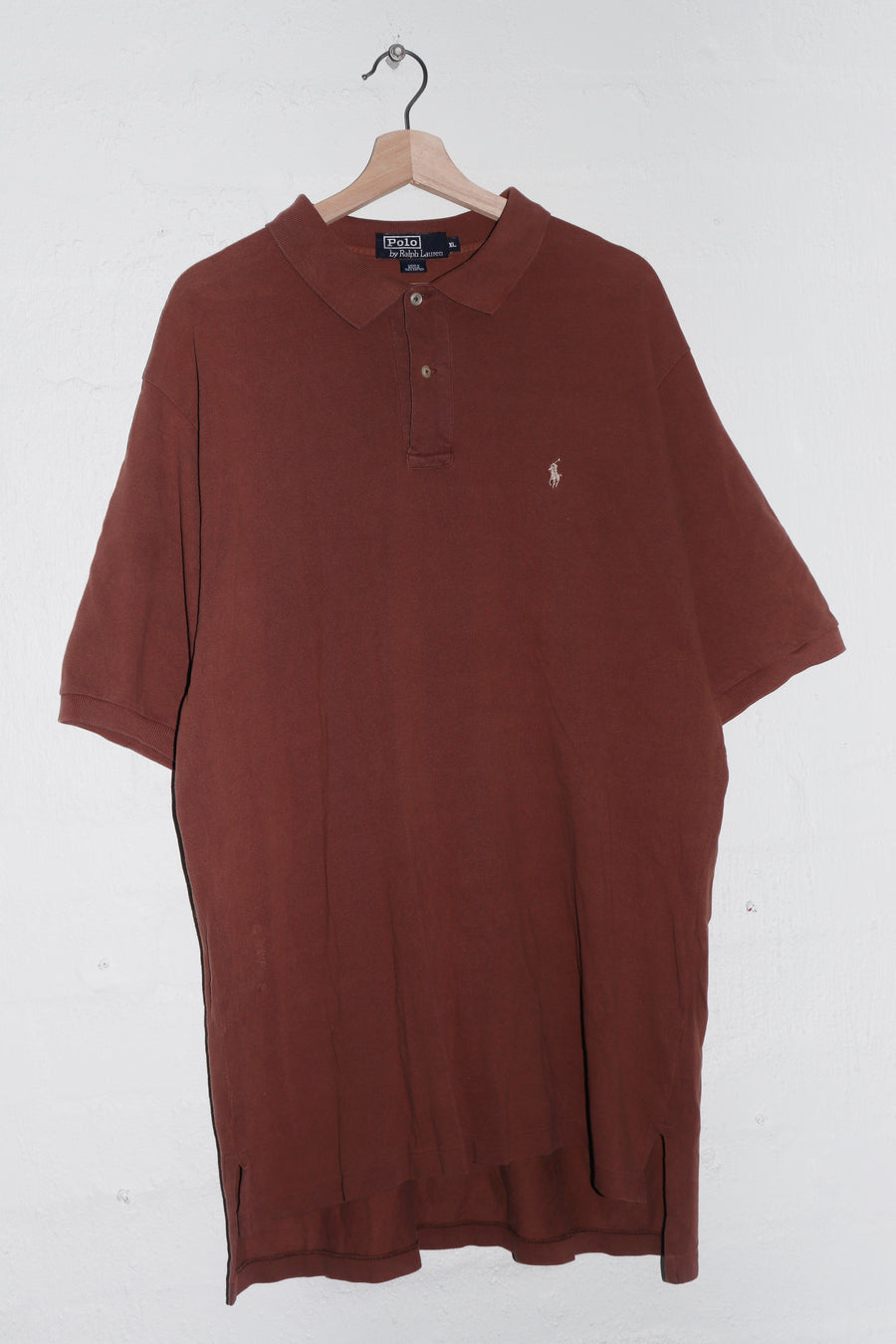 Polo Ralph Lauren Embroidered Logo Thick Brown Polo (XL+)