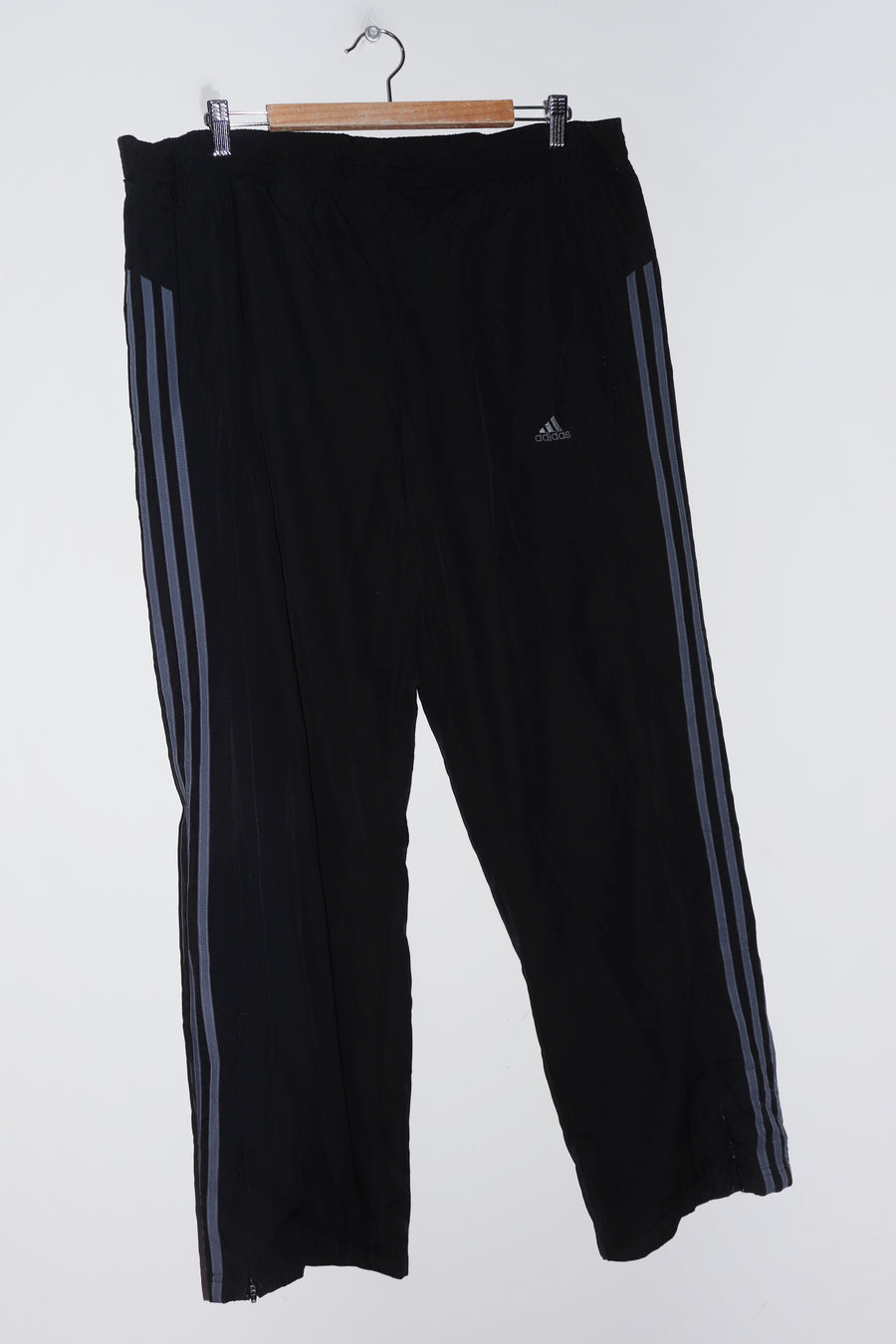 Vintage Adidas Embroidered Logo Black Track Pants (36-38)