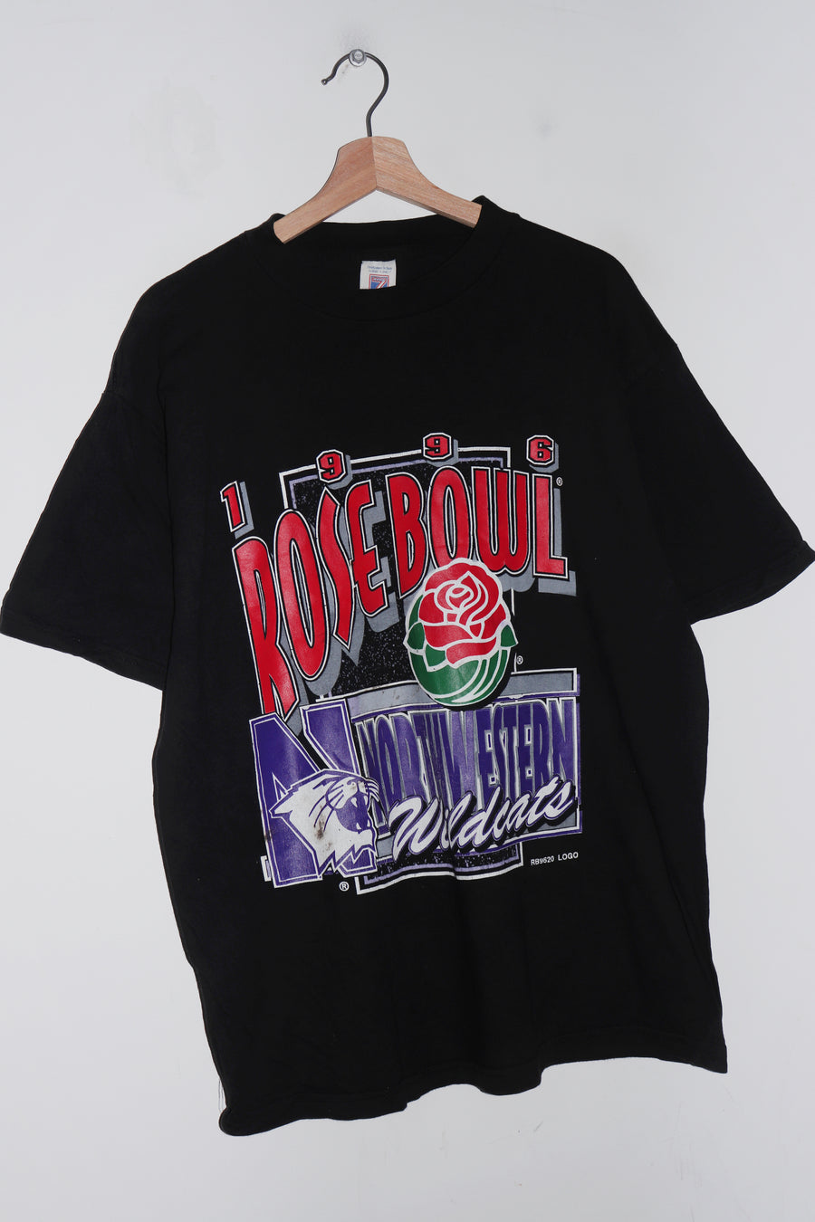 Vintage College Wildcats 1996 Rose Bowl Graphic Black Tee (L)