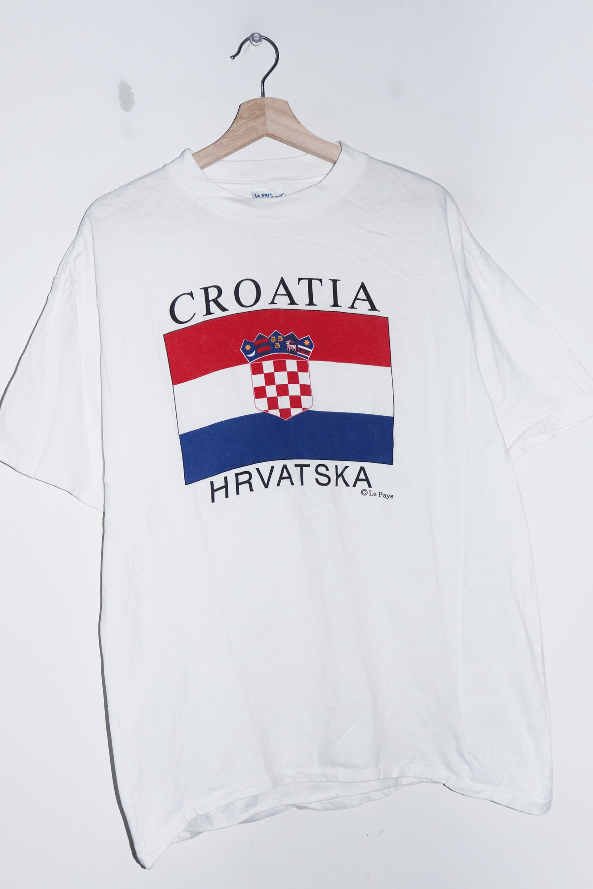 Vintage 90s Croatia Hrvatska Graphic Tee (L)