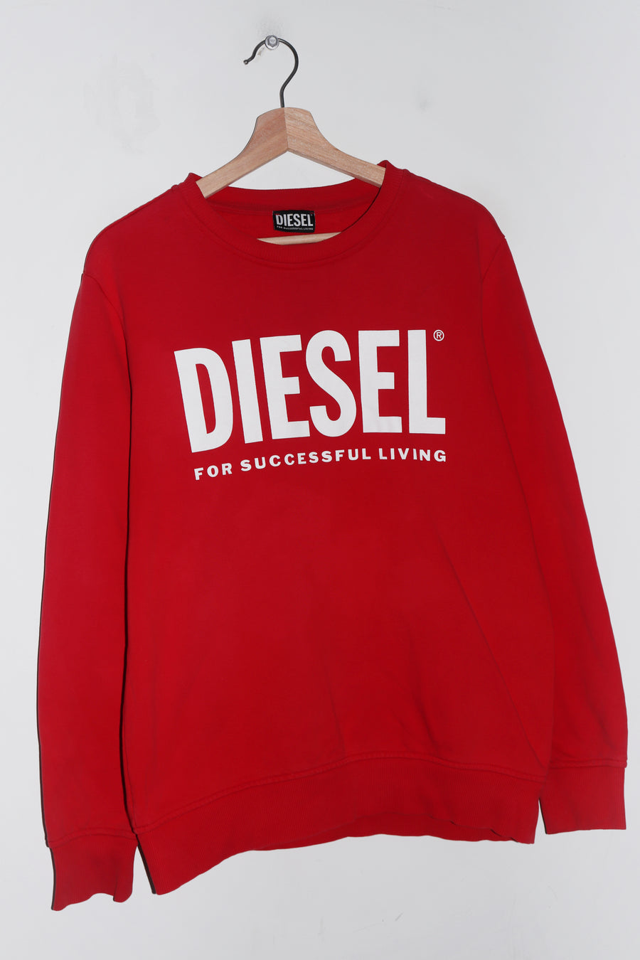 Diesel Spellout Graphic Red Sweatshirt (M)