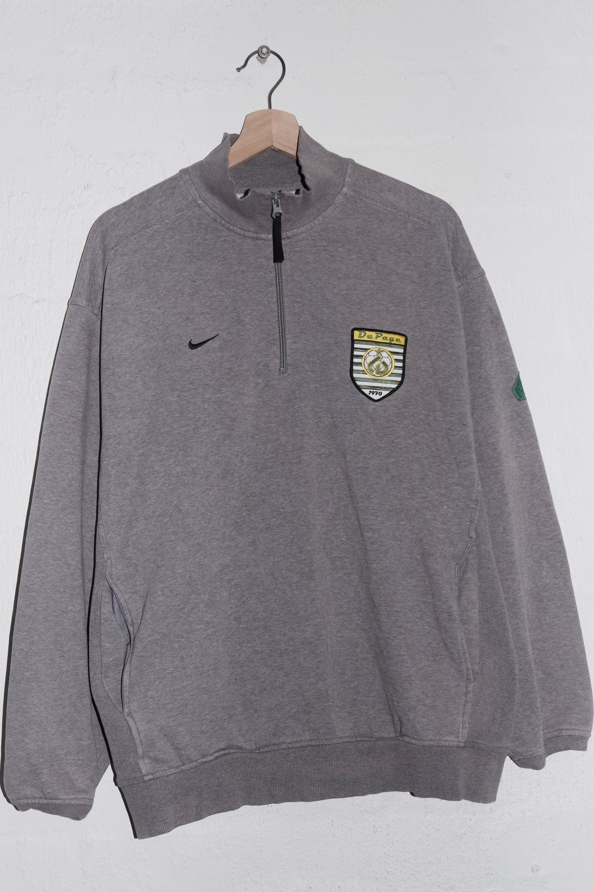 Vintage Nike Mini Swoosh Quarter Zip Jumper (M)