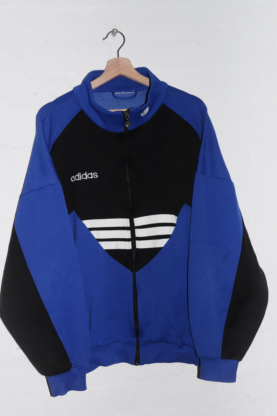 Vintage 90s Adidas Embroidered Logo Colour Block Track Jacket (L)