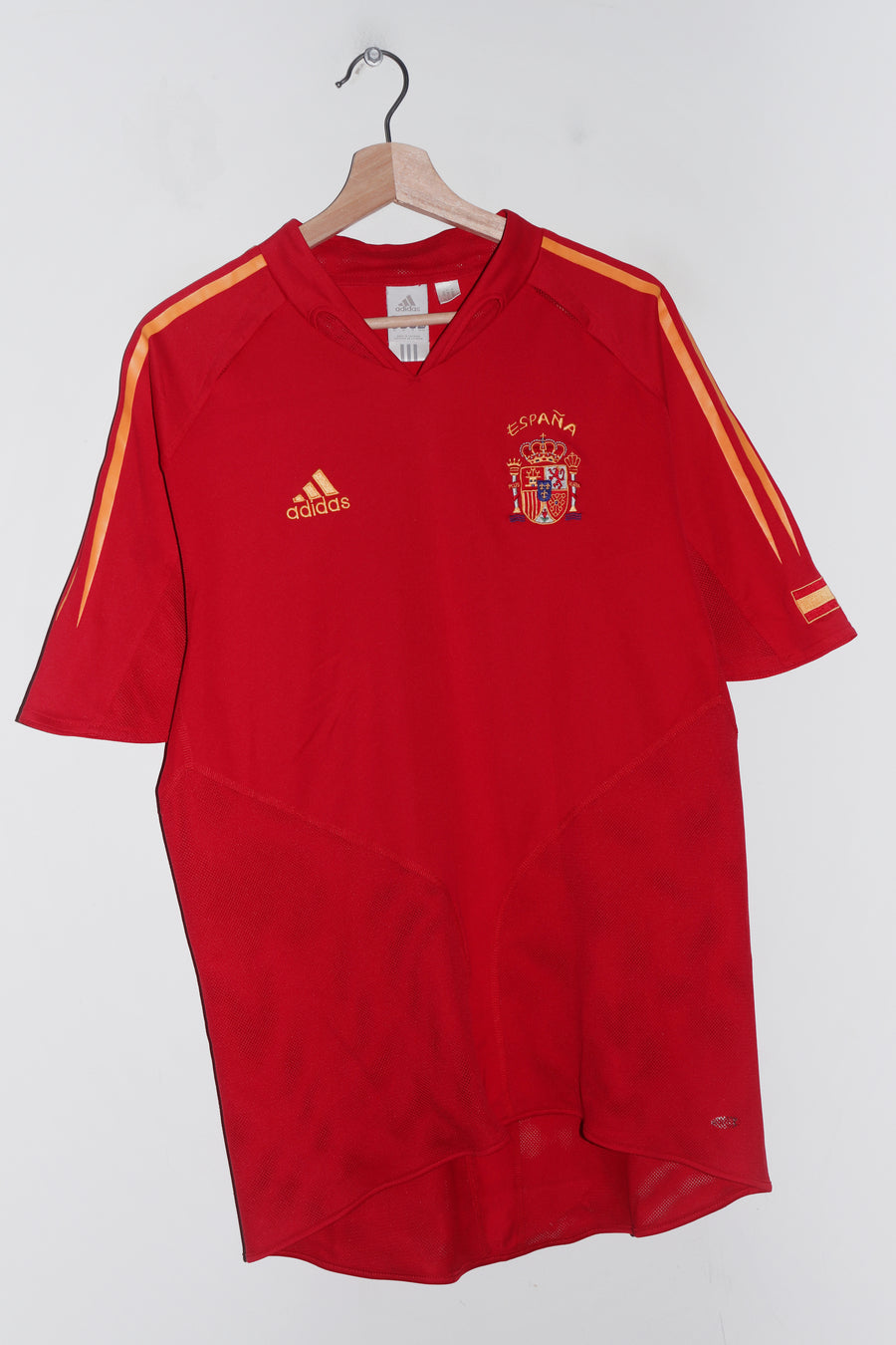 2004 Euros Adidas Spain Home Kit #7 Raul Jersey (Rare) (M)