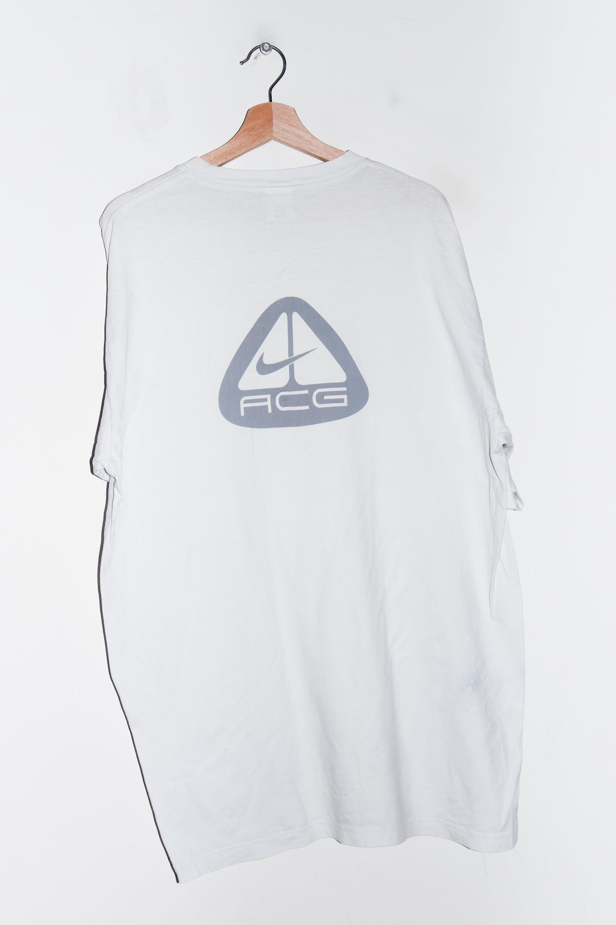 Vintage 90s Nike ACG Lung Logo Double Sided Ice Blue Graphic Tee (XL)