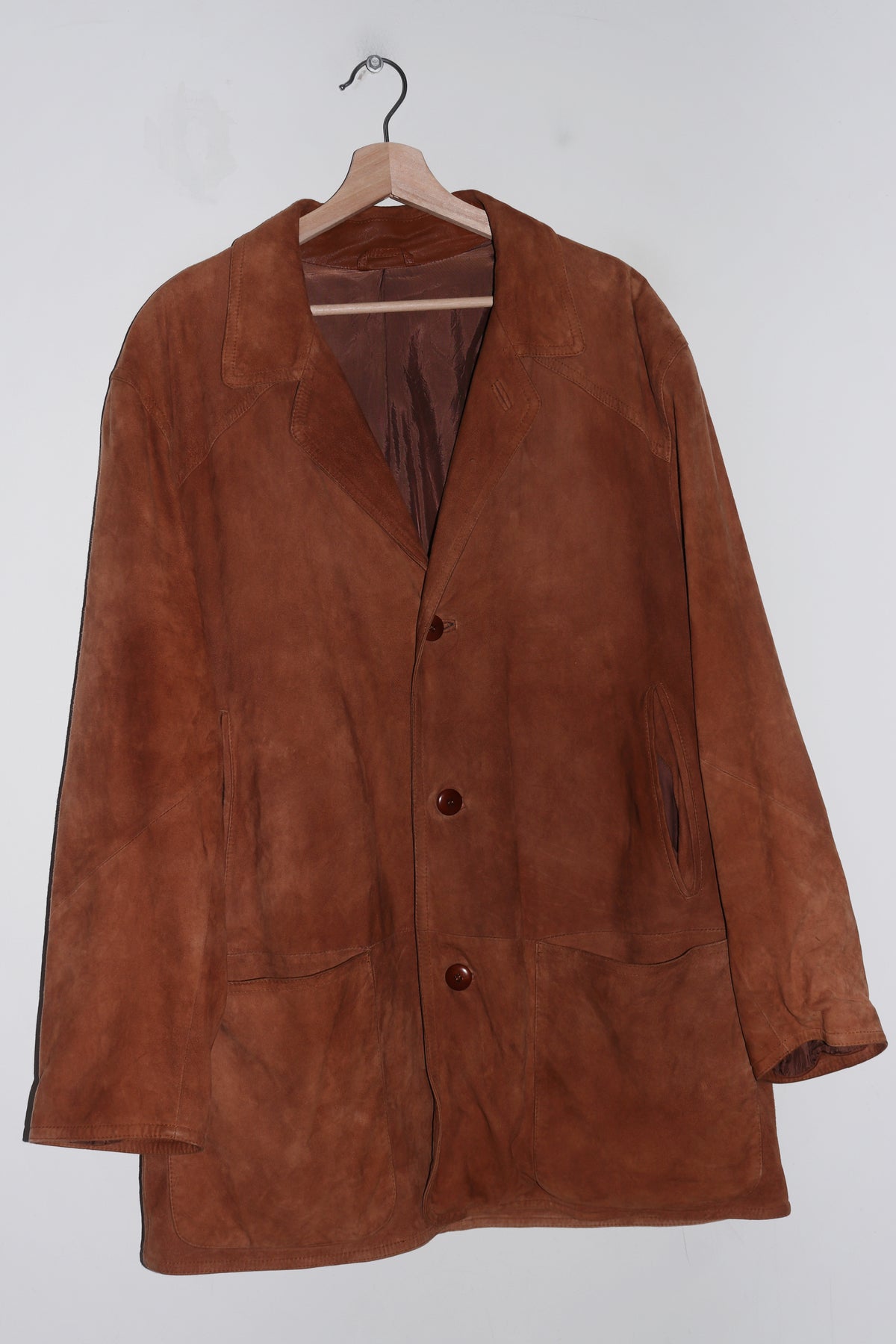 Vintage Brown Suede Outerwear Blazer Jacket (XL+)
