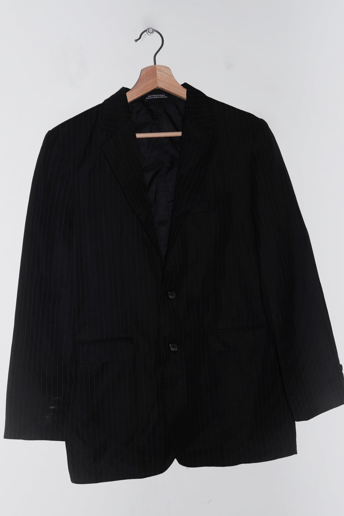 Nautica Black Pin Striped Blazer Jacket (L)