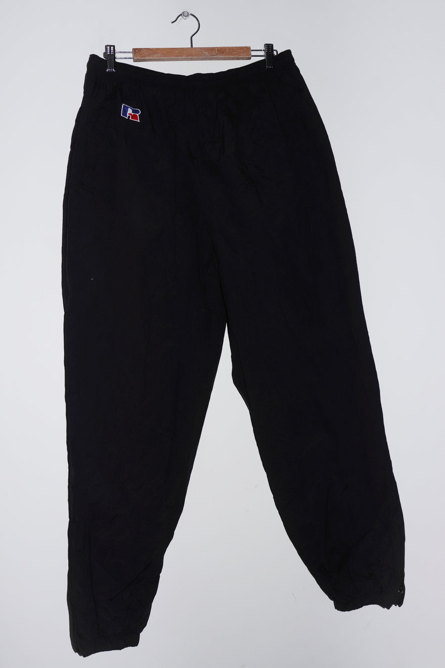 Vintage Russell Athletic Embroidered Logo Black Track Pants (36-40)