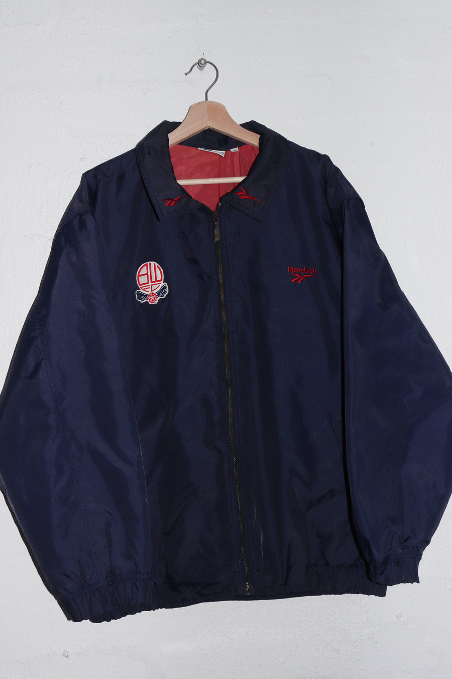 Vintage 90s Reebok Bolton Wanderers Football Padded Outerwear Jacket (Rare) (XL)