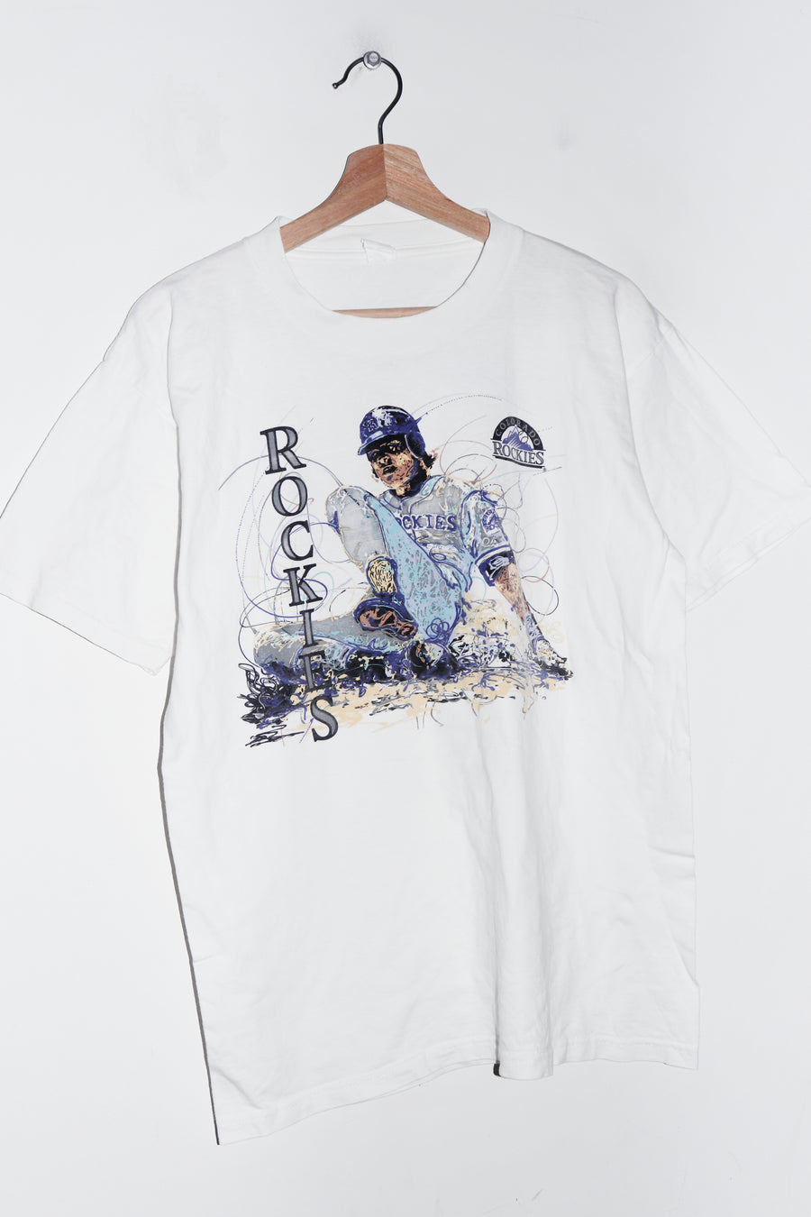 Vintage 90s MLB Colorado Rockies Double Sided Graphic Tee (1996) (S-M/M)