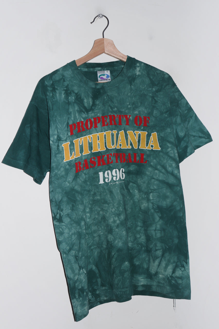 Vintage 1996 Atlanta Olympics Lithuania Basketball Graphic Tee (Rare) (M-L)