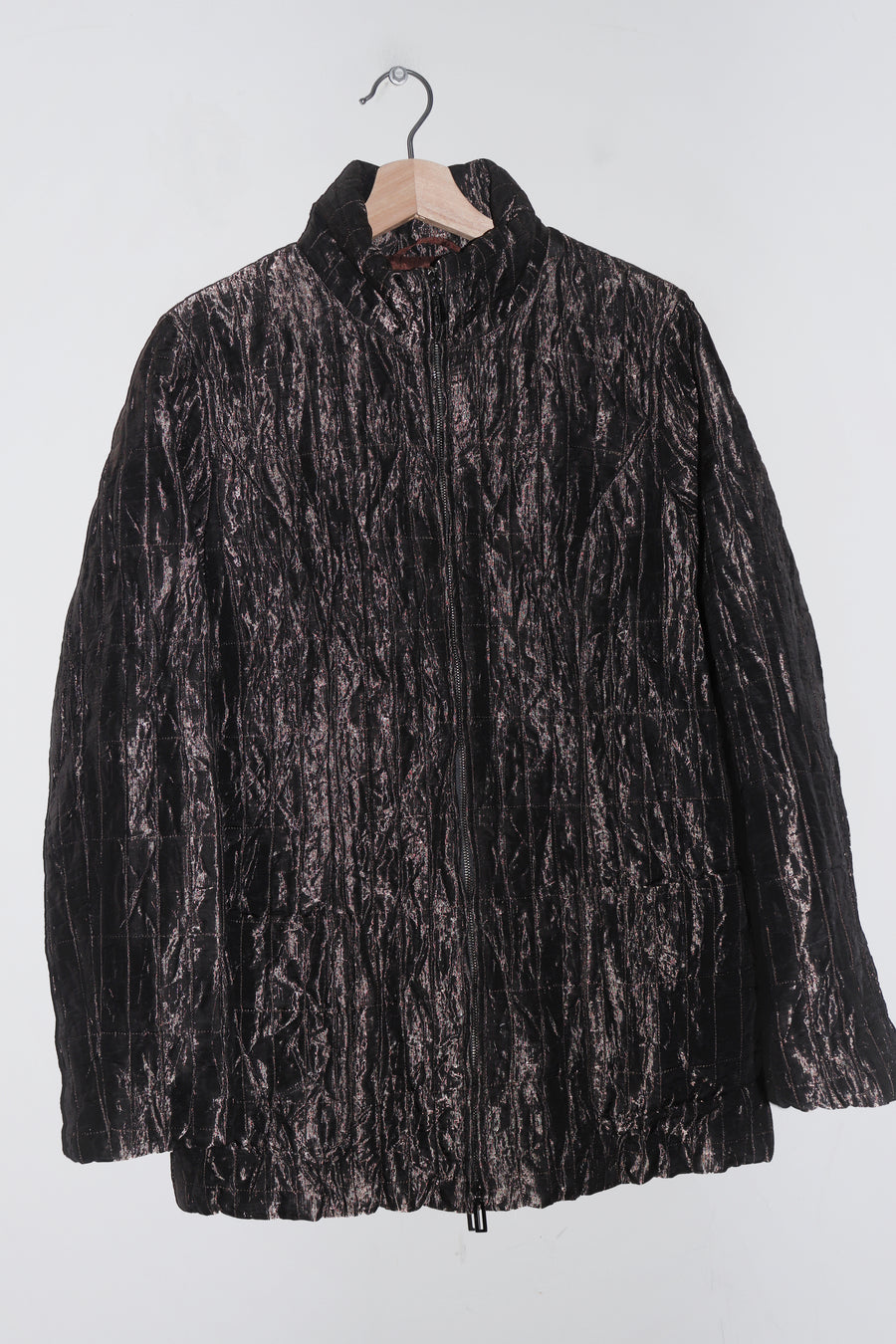 Vintage Salvatore Ferragamo Thick Padded Shiny Coat (Rare) (M)