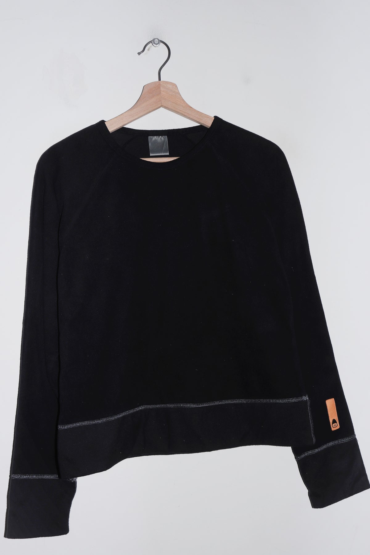 Vintage Nike Spellout Logo Black Fleece Jumper (M)
