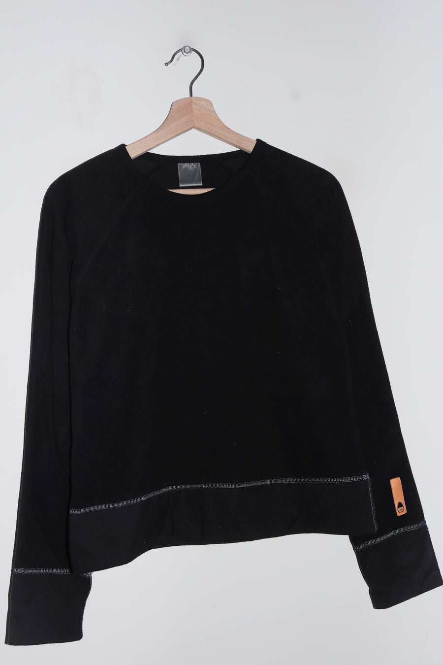 Vintage Nike Spellout Logo Black Fleece Jumper (M)