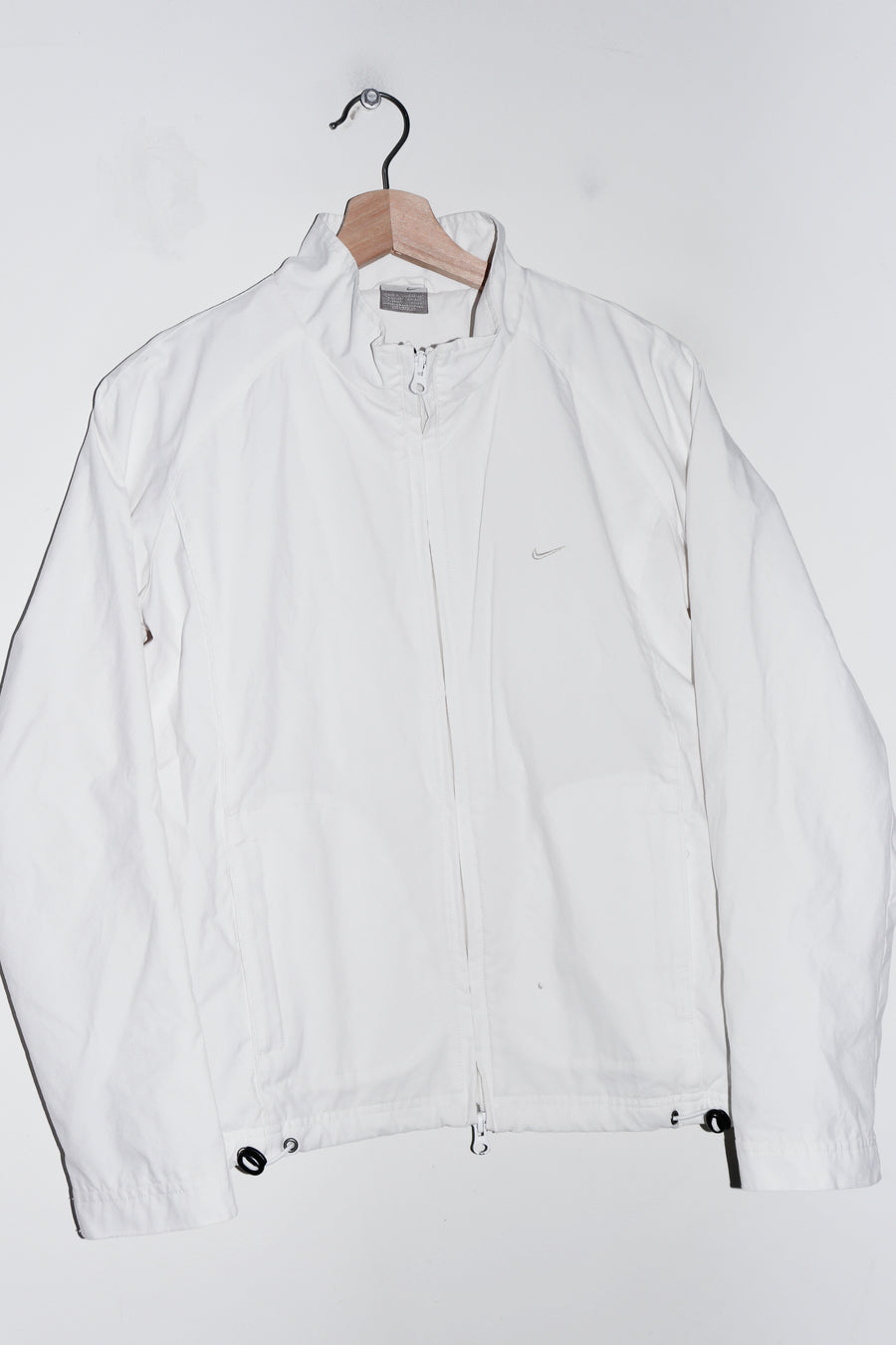 Vintage Nike Embroidered Mini Swoosh White Track Jacket (M)