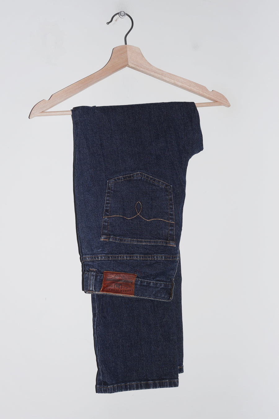 Vintage Ralph Lauren Green Label Leather Patch Denim Jeans (8-10)