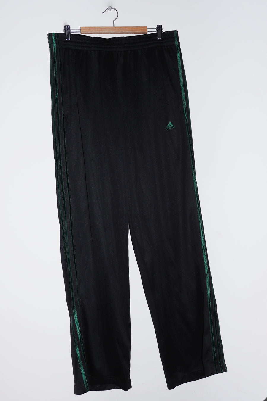 Vintage Adidas Embroidered Logo Black Track Pants (2005) (38-42)